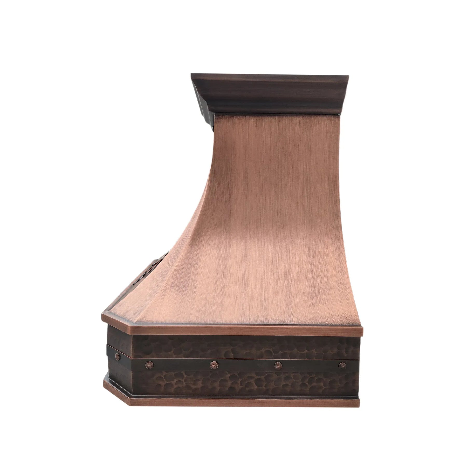 Fobest Copper Kitchen Hood with Dark Antique Apron FCP-239-Copper Range Hood-Fobest