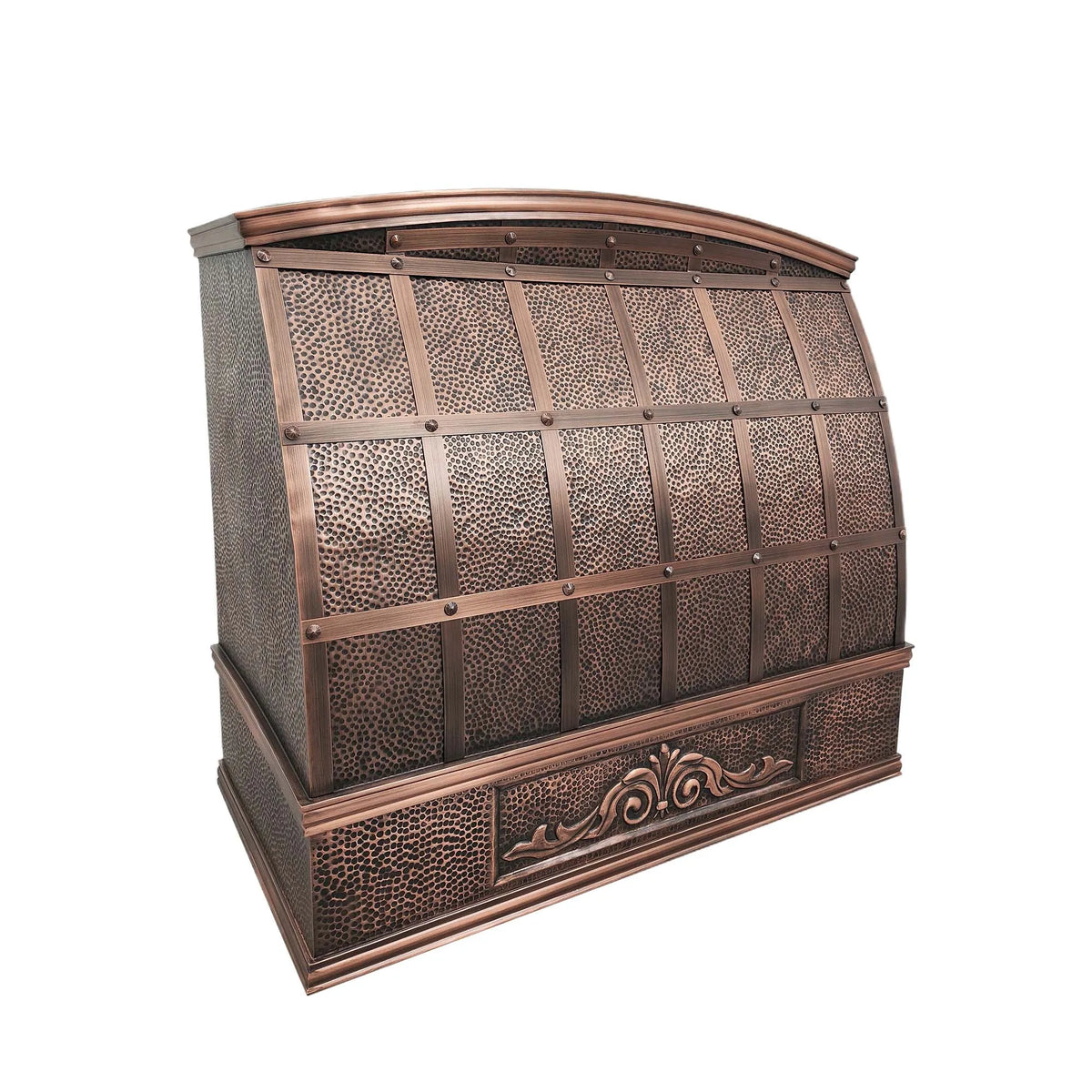 Fobest Copper Kitchen Hood with Pot Rail FCP-115-Copper Range Hood-Fobest