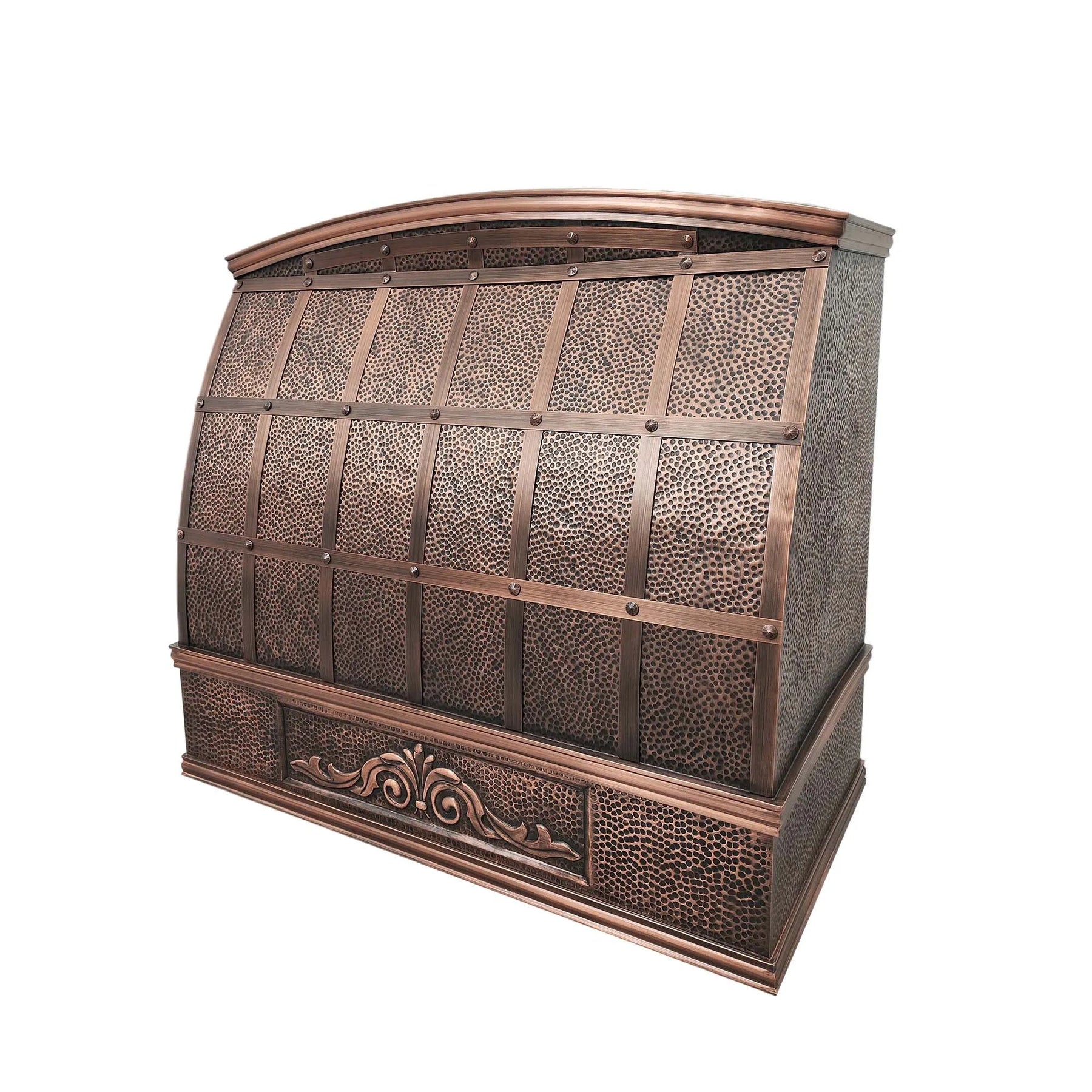 Fobest Copper Kitchen Hood with Pot Rail FCP-115-Copper Range Hood-Fobest