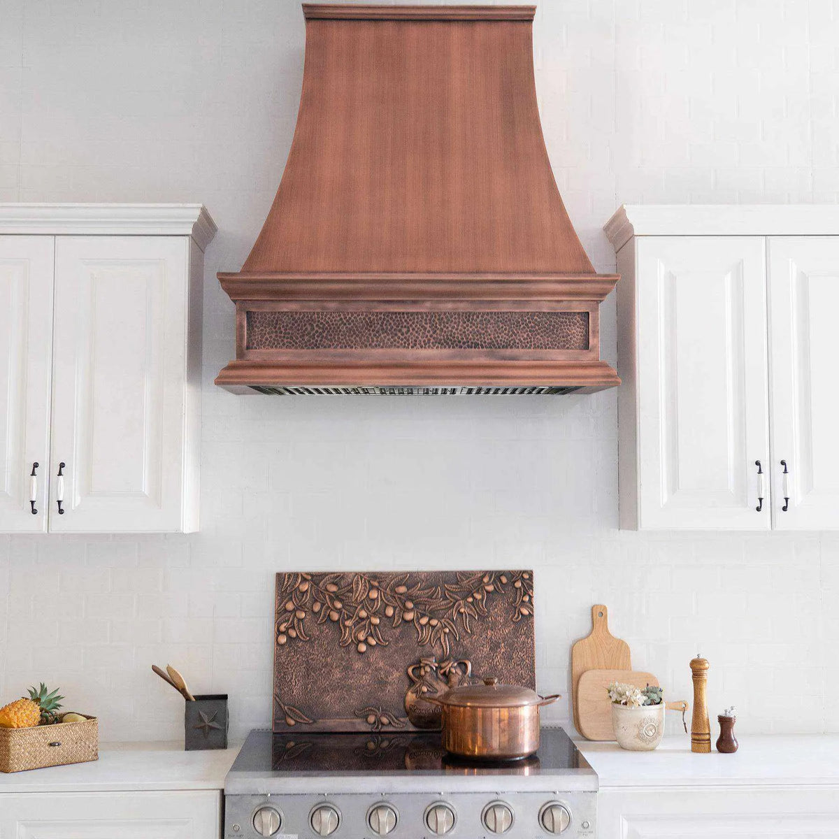 Fobest Copper Kitchen Hood with Vintage Design FCP-98-Copper Range Hood-Fobest