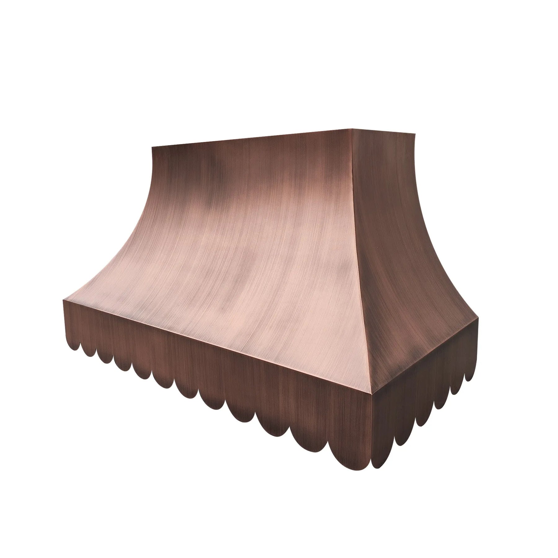 Fobest Copper Kitchen Stove Hood with Scalloped Bottom FCP-244-Copper Range Hood-Fobest