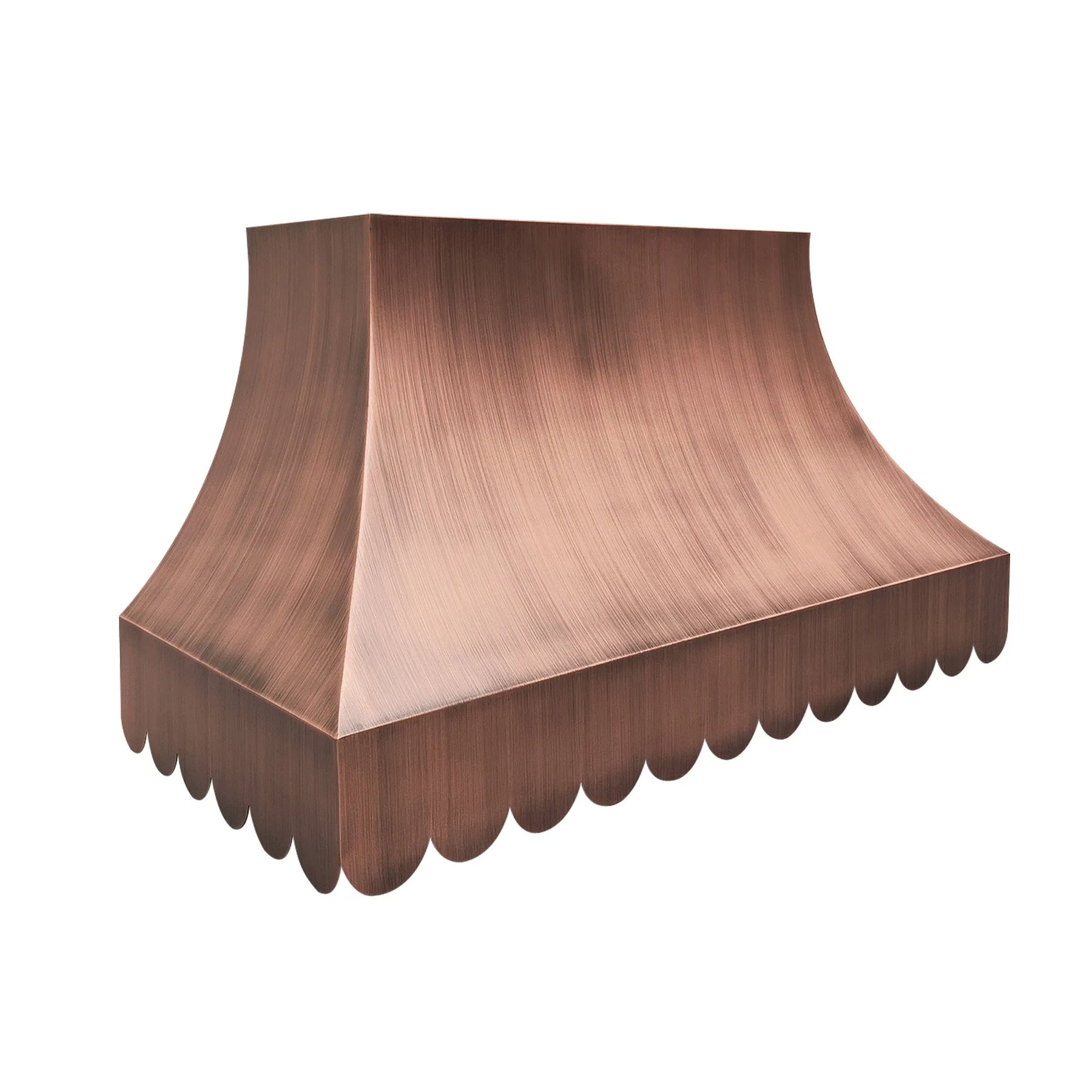 Fobest Copper Kitchen Stove Hood with Scalloped Bottom FCP-244-Copper Range Hood-Fobest