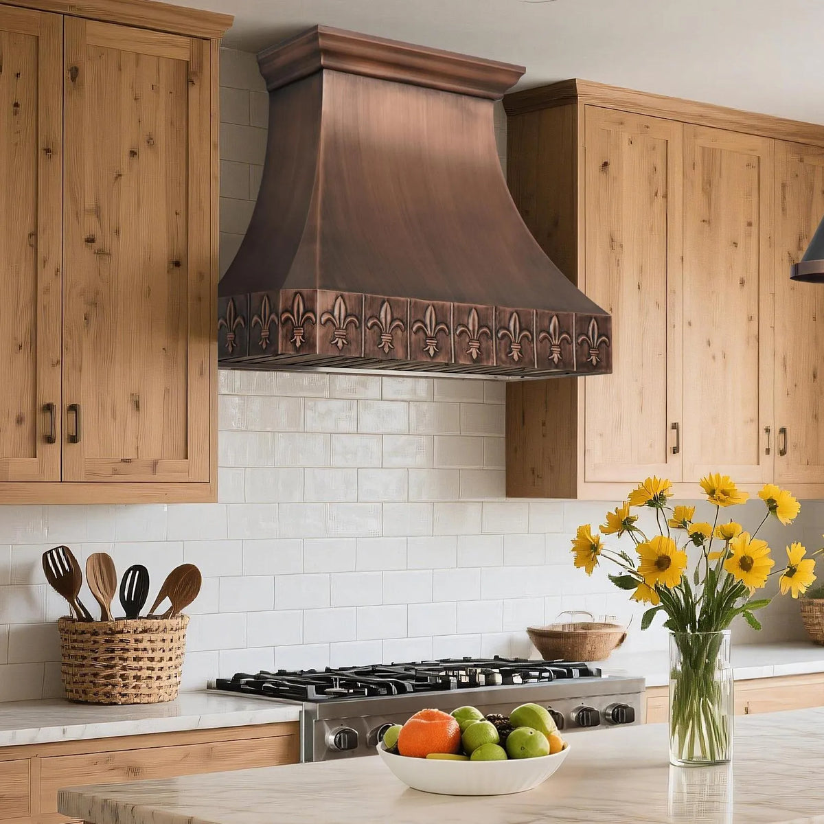 Fobest Copper Metal Range Hood Sword Pattern FCP-247-Copper Range Hood-Fobest