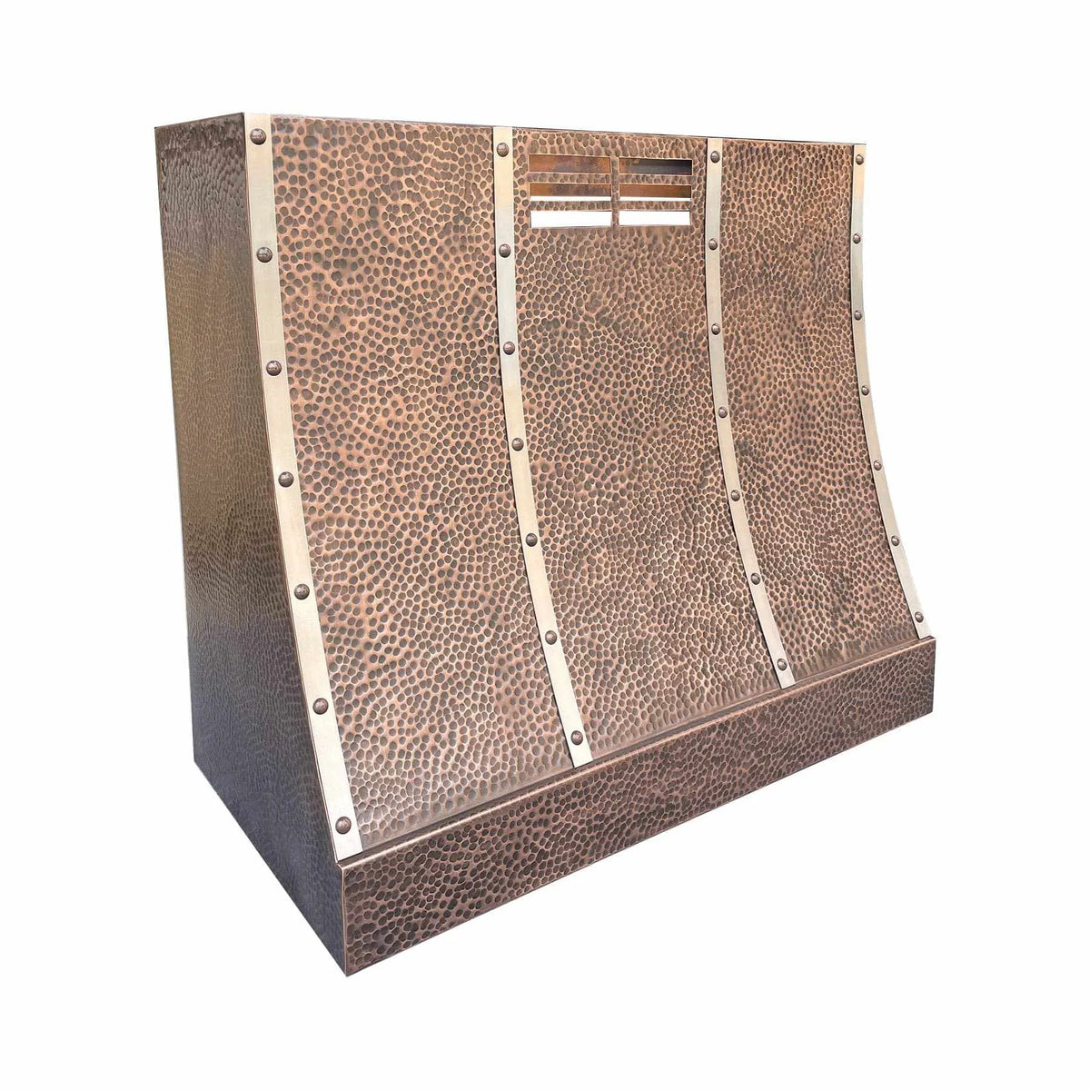Fobest Copper Range Hood Sloped Design Hammer Finish FCP-105-Copper Range Hood-Fobest