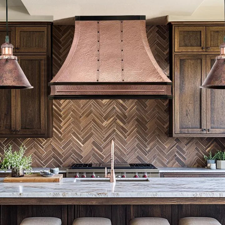 Fobest Copper Range Hood with Beehive Hammered Texture FCP-229-Copper Range Hood-Fobest
