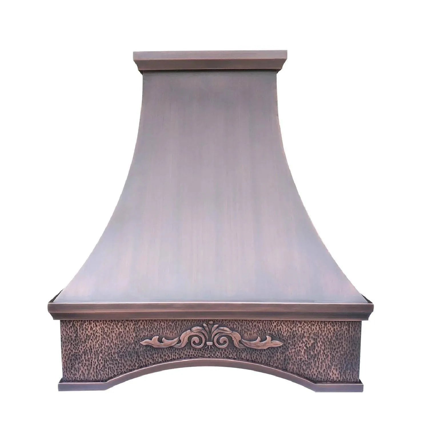 Fobest Copper Range Hood with Center Apron FCP-15-Copper Range Hood-Fobest