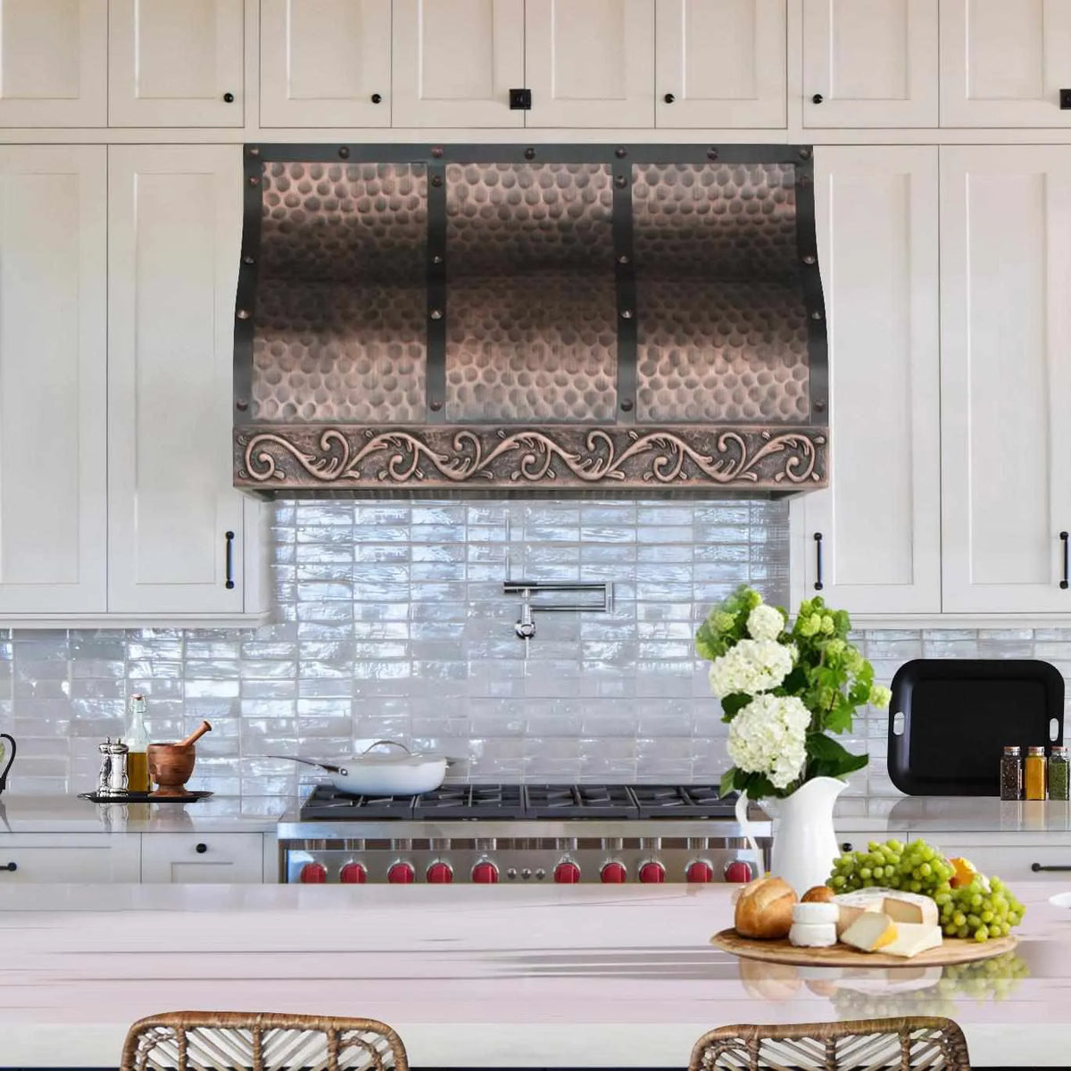 Fobest Copper Range Hood with Classic Pattern FCP-191-Copper Range Hood-Fobest