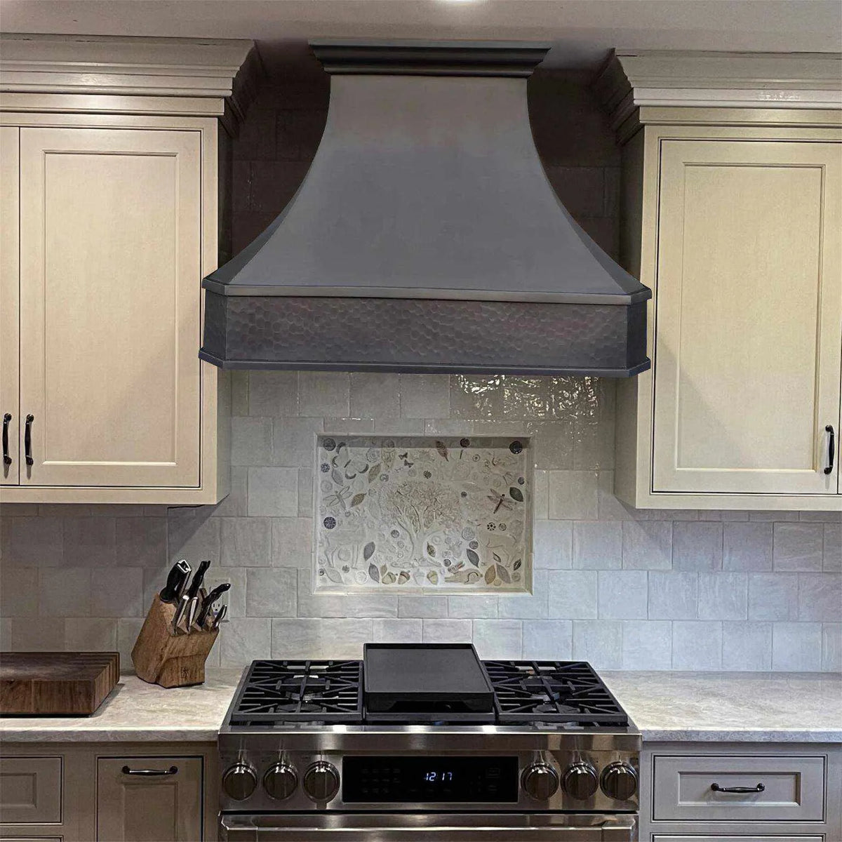 Fobest Copper Range Hood with Dark Hammered Apron FCP-28-Copper Range Hood-Fobest
