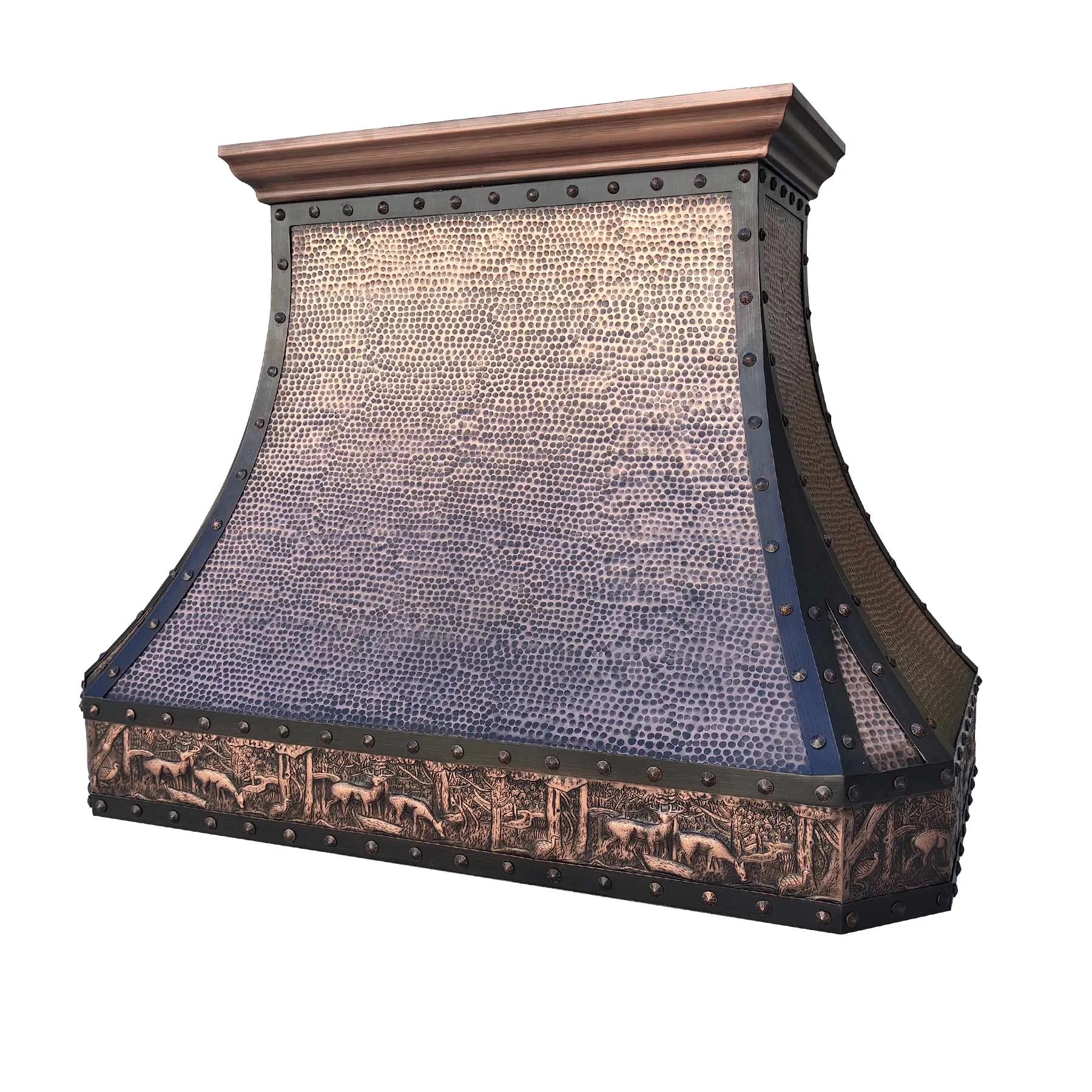 Fobest Copper Range Hood with Deer Pattern FCP-193-Copper Range Hood-Fobest