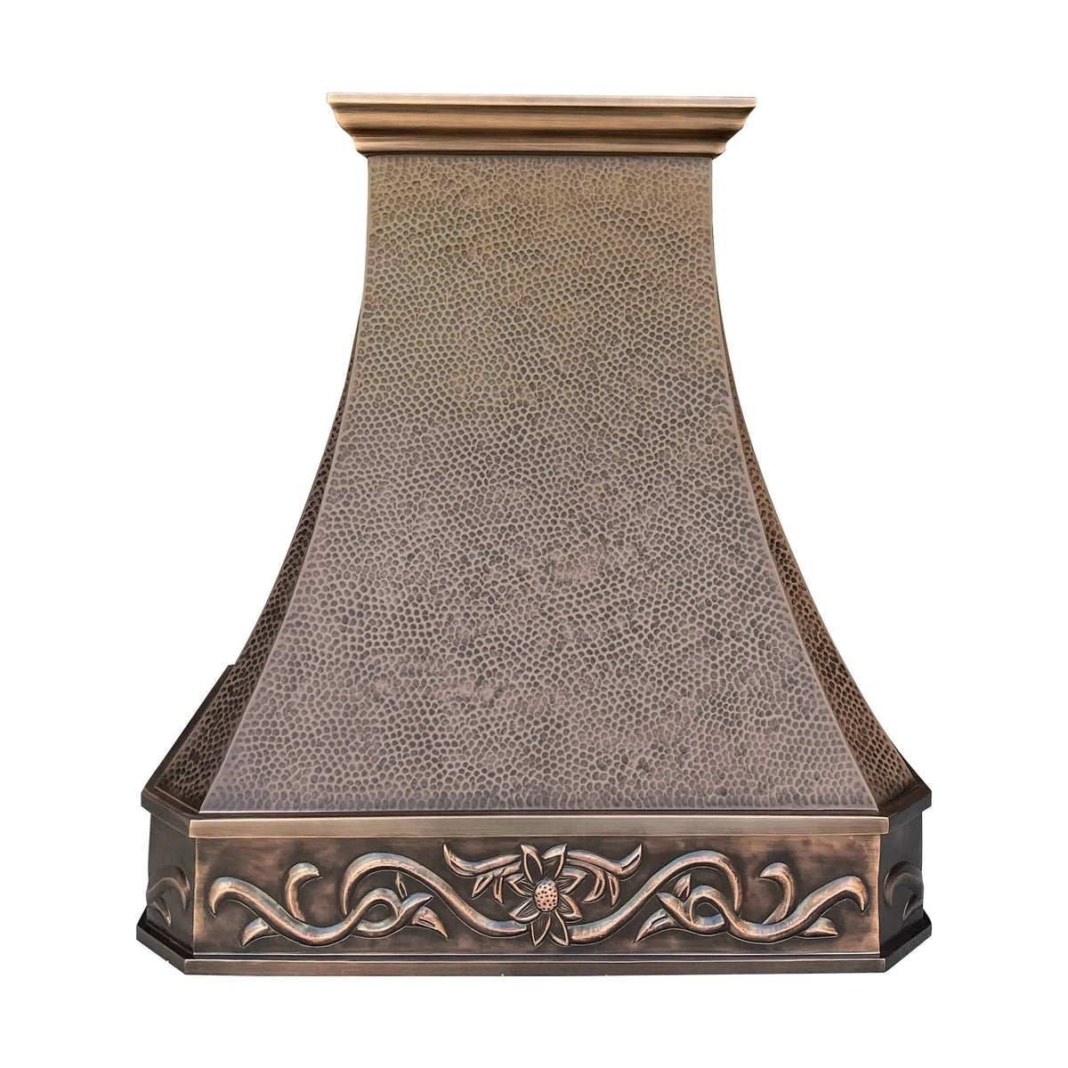 Fobest Copper Range Hood with Handmade Apron Motif FCP-4-Copper Range Hood-Fobest
