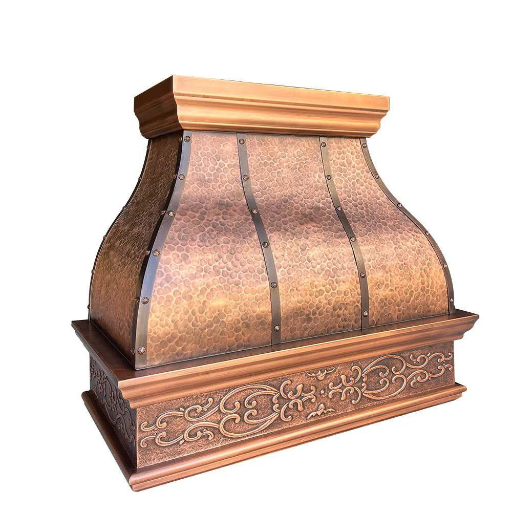 Fobest Copper Range Hood with Harmony Apron Design FCP-41-Copper Range Hood-Fobest