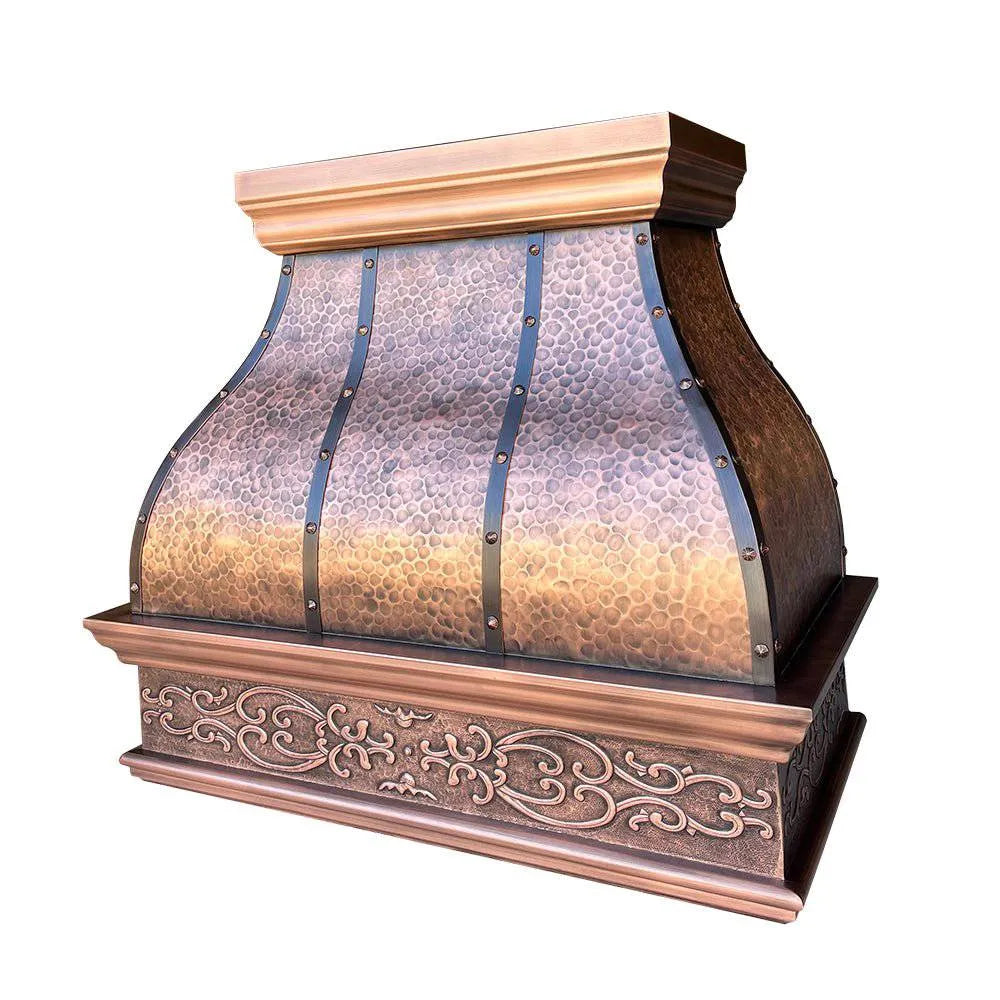 Fobest Copper Range Hood with Harmony Apron Design FCP-41-Copper Range Hood-Fobest