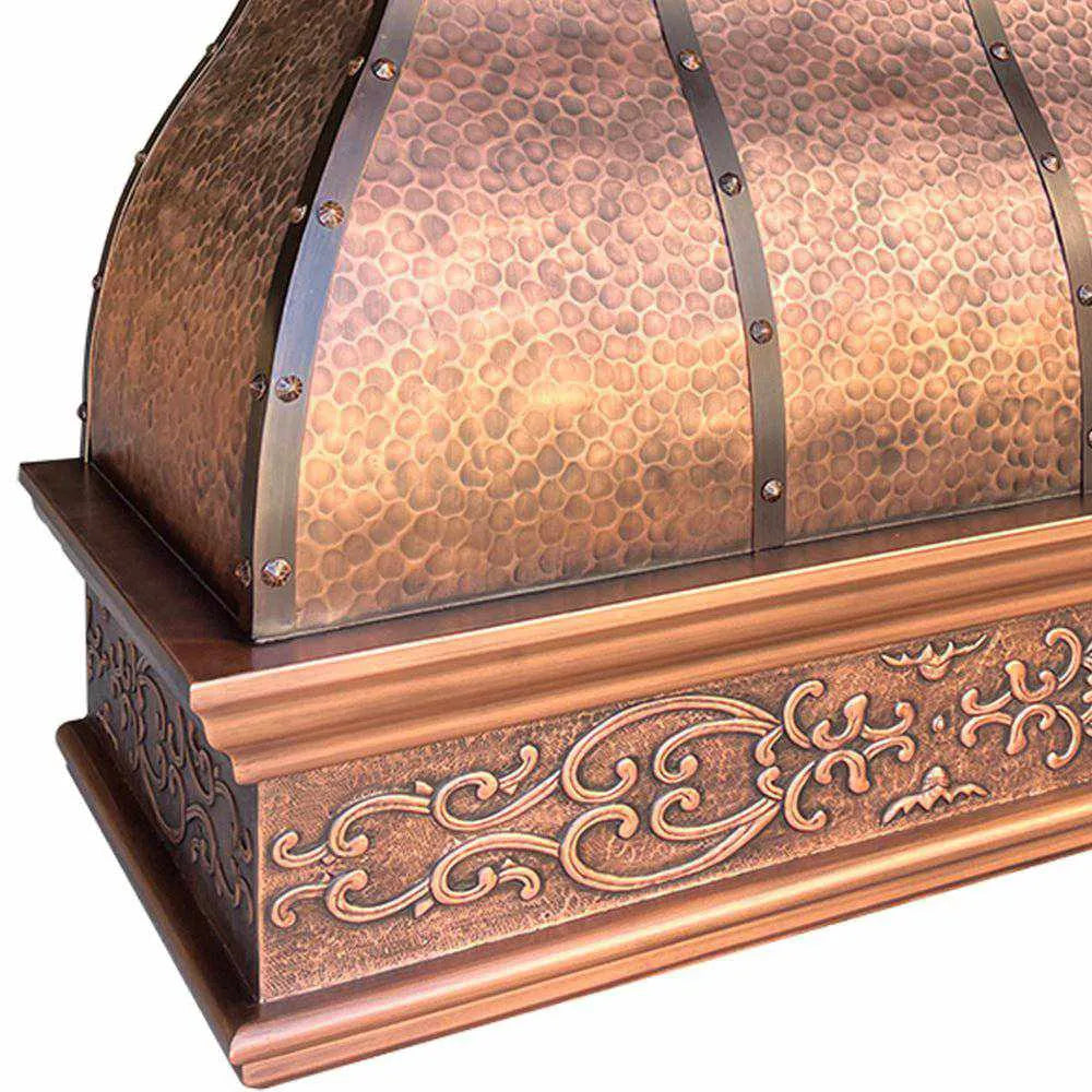 Fobest Copper Range Hood with Harmony Apron Design FCP-41-Copper Range Hood-Fobest