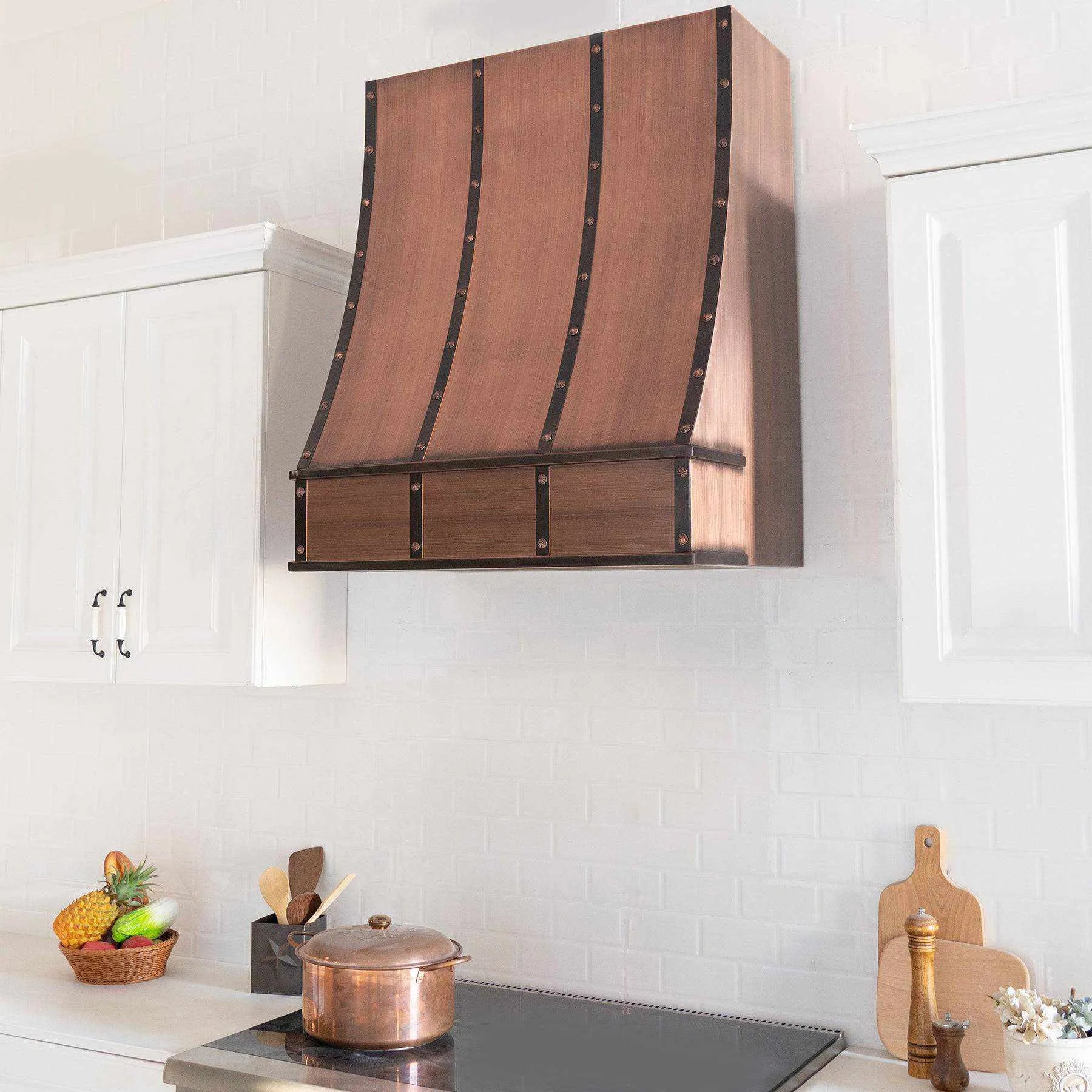 Fobest Copper Range Hood with Sloped Design FCP-79-Copper Range Hood-Fobest