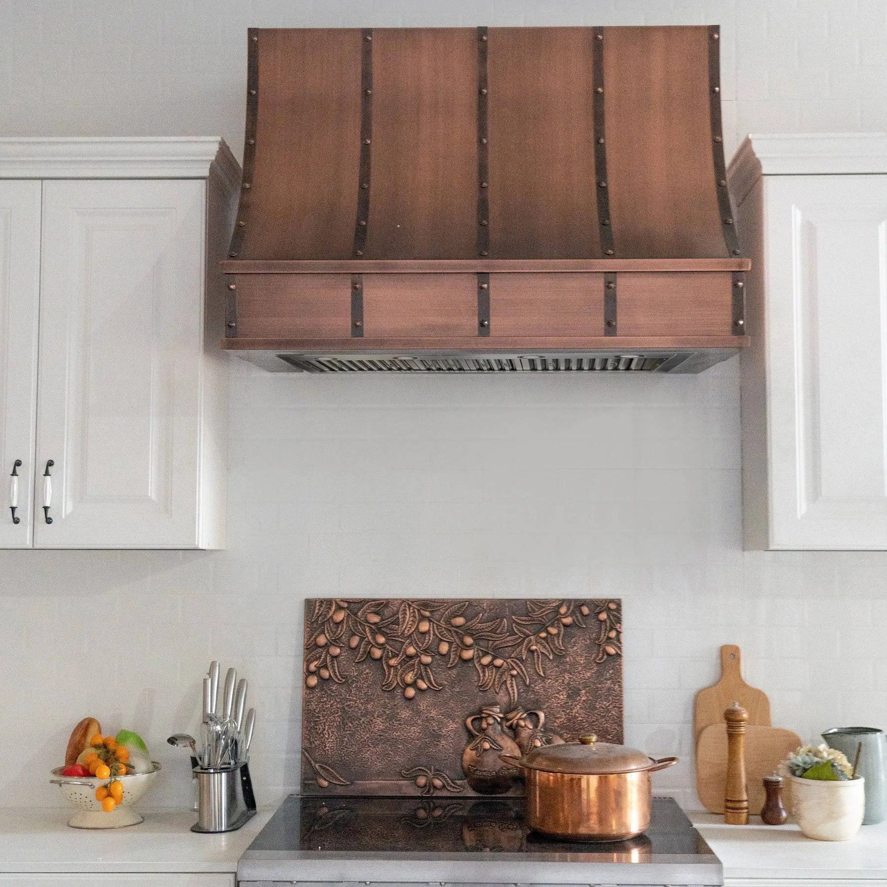 Fobest Copper Range Hood with Sloped Design FCP-79-Copper Range Hood-Fobest