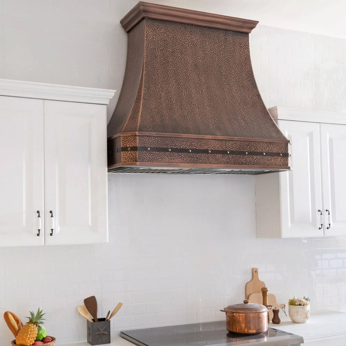 Fobest Copper Stove Hood with Hammer Texture FCP-96-Copper Range Hood-Fobest