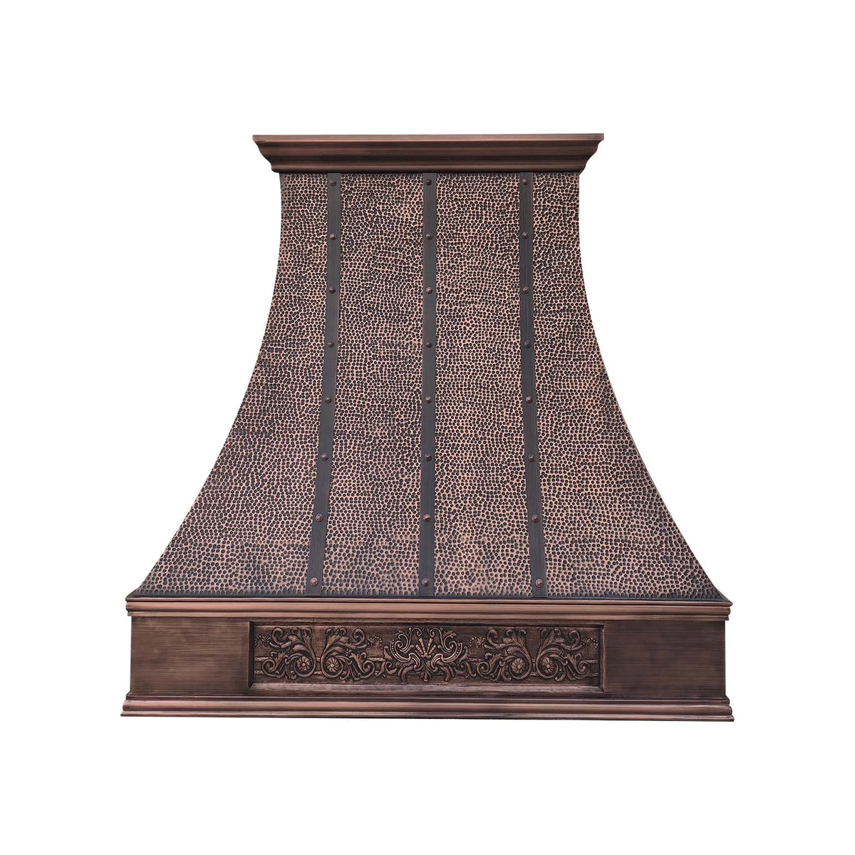 Fobest Copper Stove Vent Hood with Hammered Texture FCP-245-Copper Range Hood-Fobest