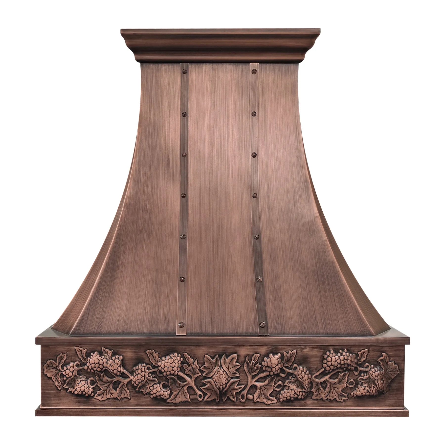 Fobest Copper Vent Hood with Grape Vine Detail -FCP-283-Copper Range Hood-Fobest