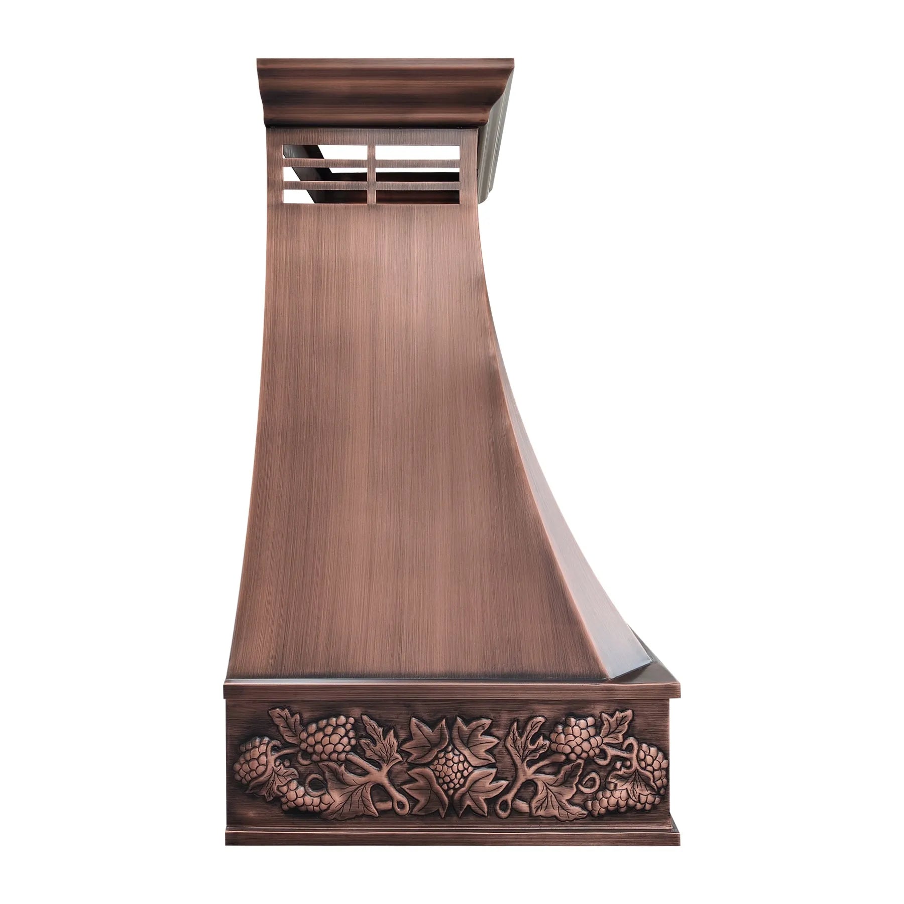 Fobest Copper Vent Hood with Grape Vine Detail -FCP-283-Copper Range Hood-Fobest