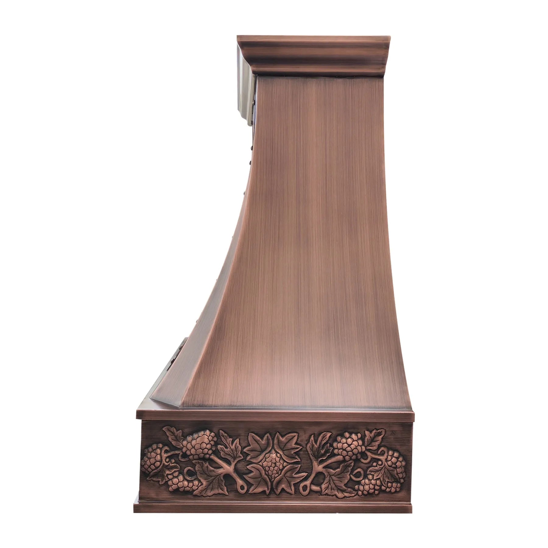 Fobest Copper Vent Hood with Grape Vine Detail -FCP-283-Copper Range Hood-Fobest