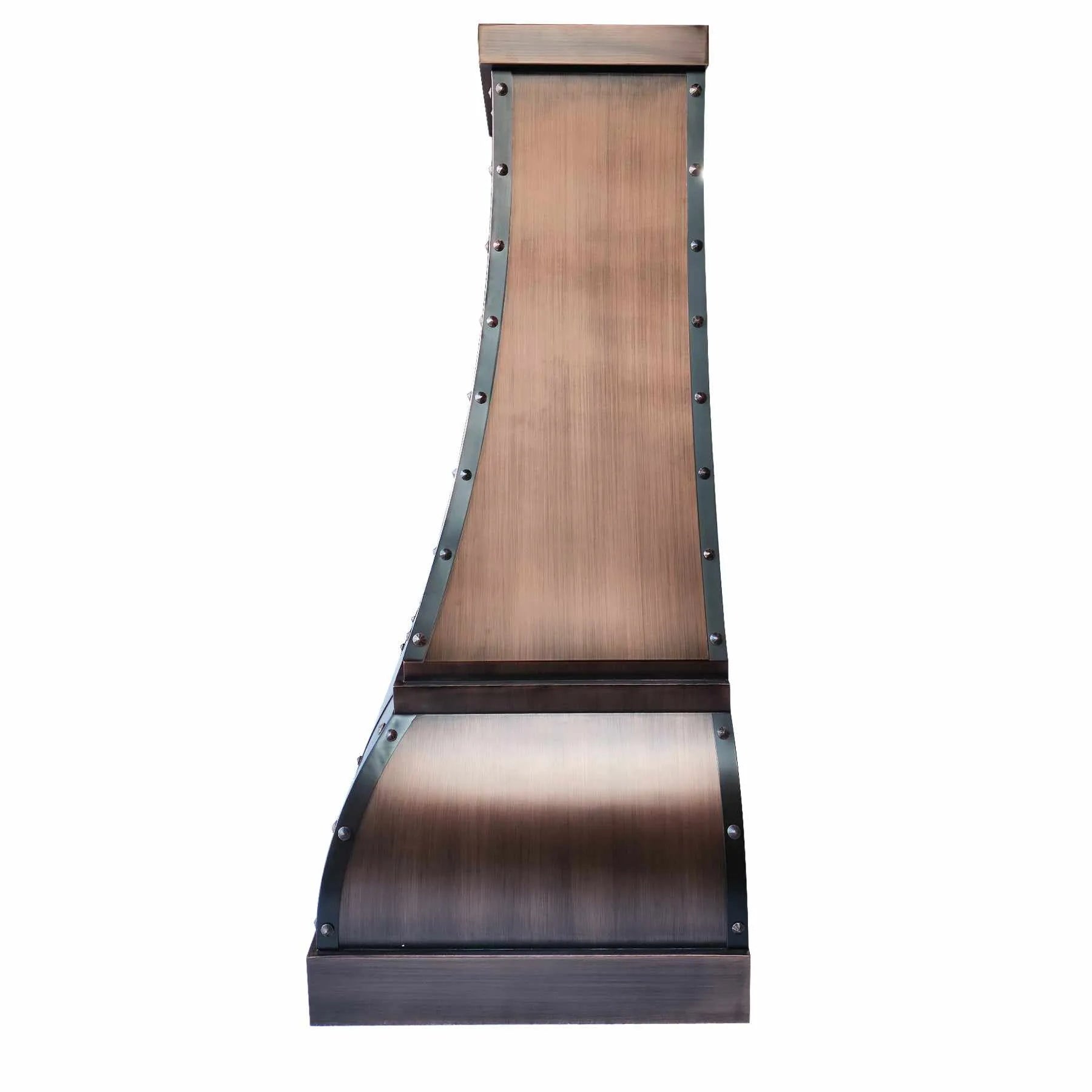 Fobest Copper Vent Hood with Two Curved Straps FCP-175-Copper Range Hood-Fobest