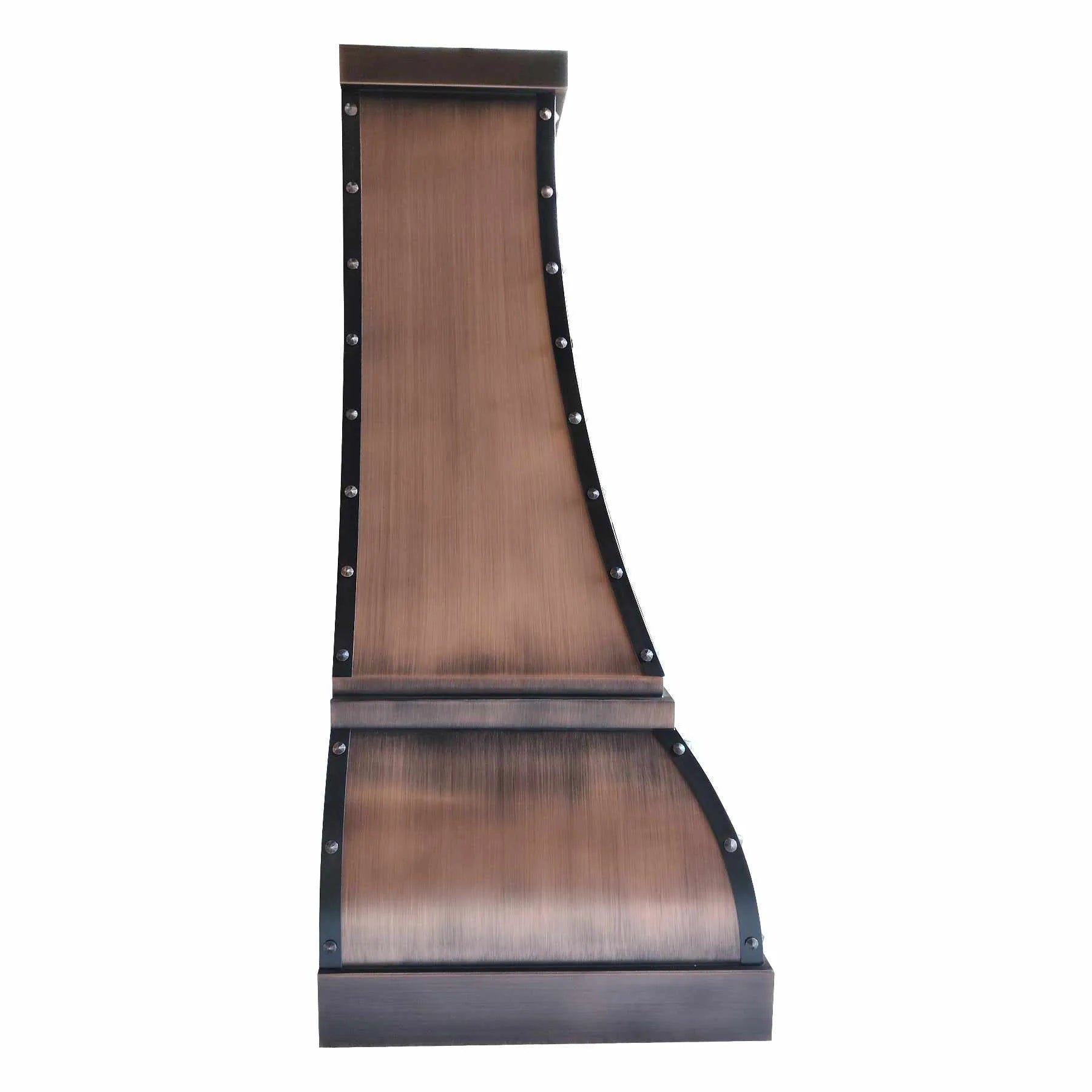 Fobest Copper Vent Hood with Two Curved Straps FCP-175-Copper Range Hood-Fobest