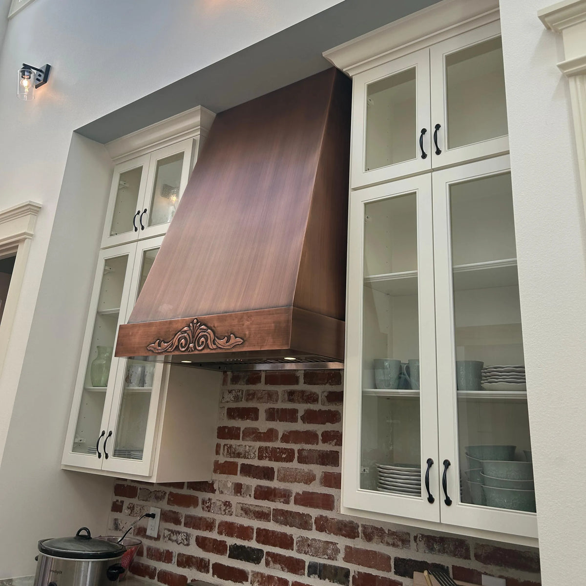 Fobest Copper Vent Hood with Vintage Charm Apron FCP-181-Copper Range Hood-Fobest