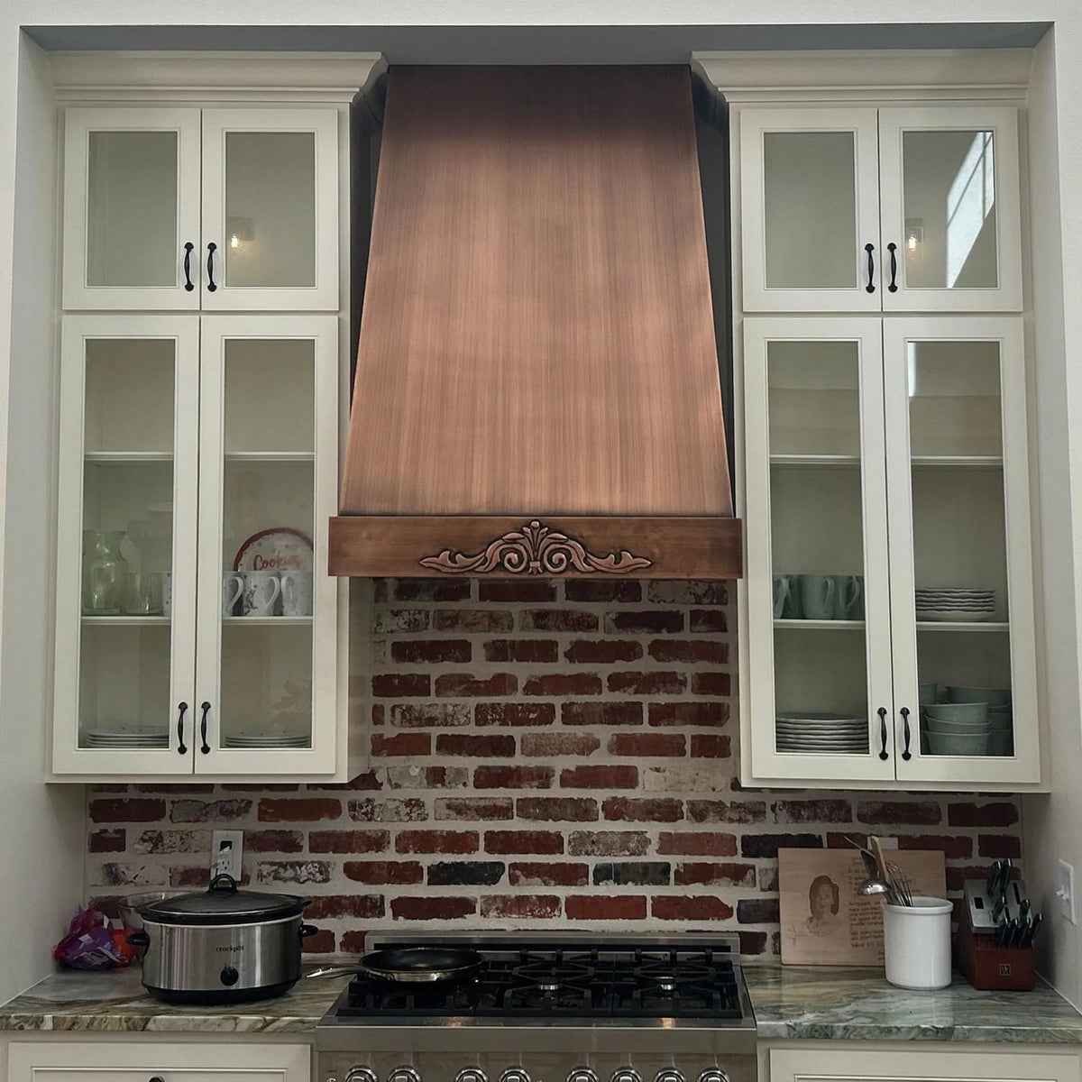 Fobest Copper Vent Hood with Vintage Charm Apron FCP-181-Copper Range Hood-Fobest