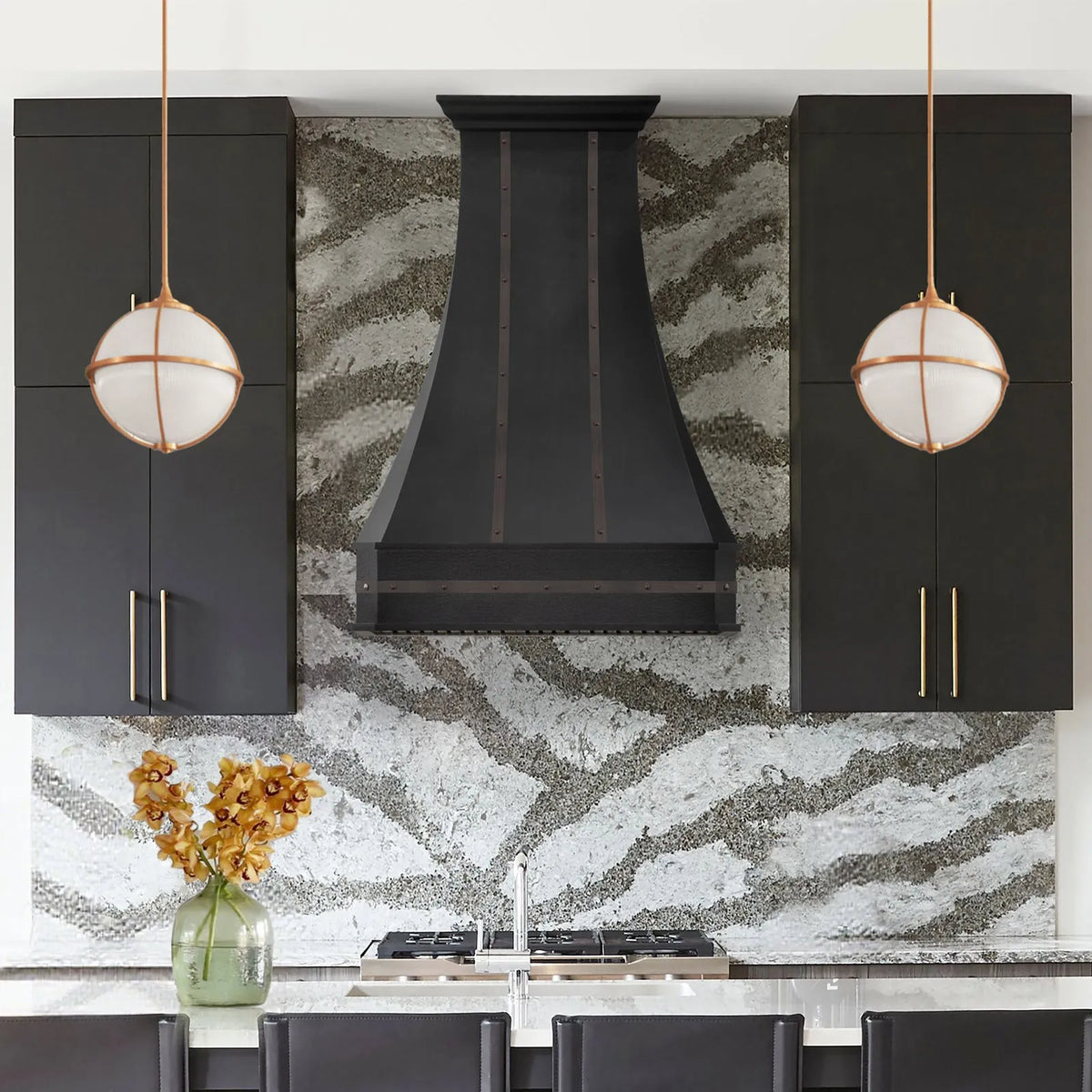 Fobest Copper Vent Hoods with Hammered Apron-FCP-292