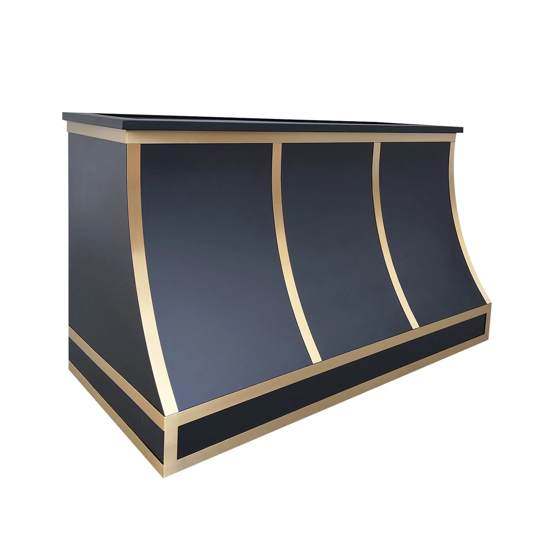 Fobest Curved Black Range Hood with Wide Profile Design FSS-388-Stainless Steel Range Hood-Fobest