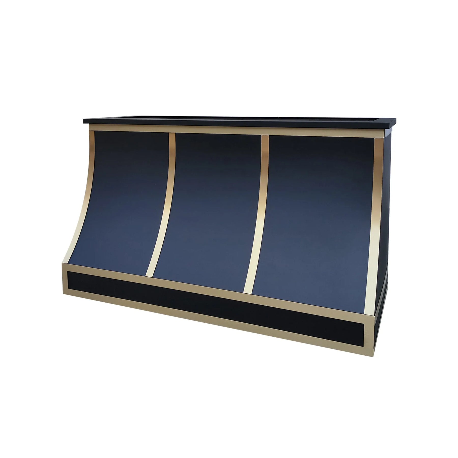 Fobest Curved Black Range Hood with Wide Profile Design FSS-388-Stainless Steel Range Hood-Fobest