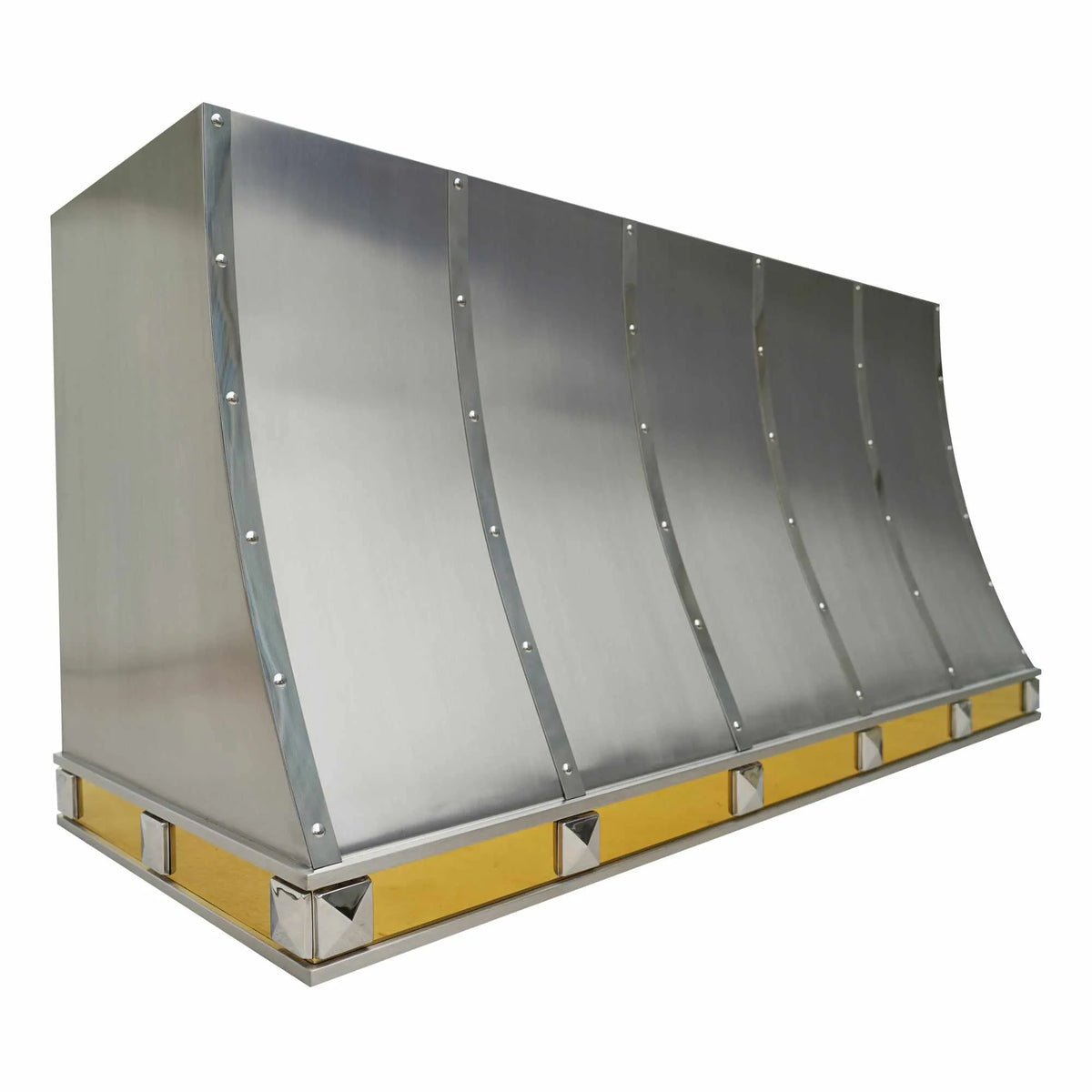 Fobest Curved Custom Metal Hood with Square Rivets FSS-231-Stainless Steel Range Hood-Fobest
