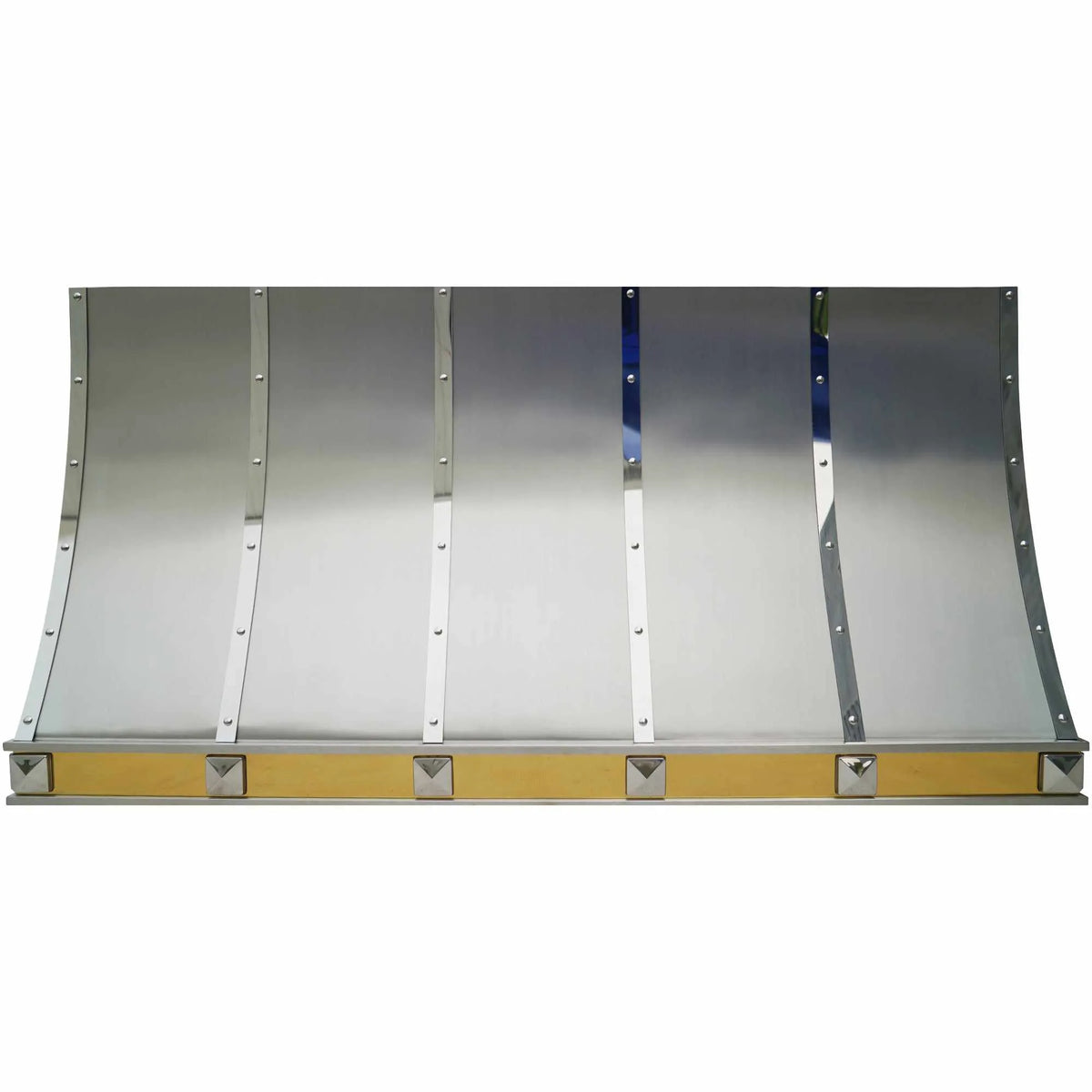 Fobest Curved Custom Metal Hood with Square Rivets FSS-231-Stainless Steel Range Hood-Fobest