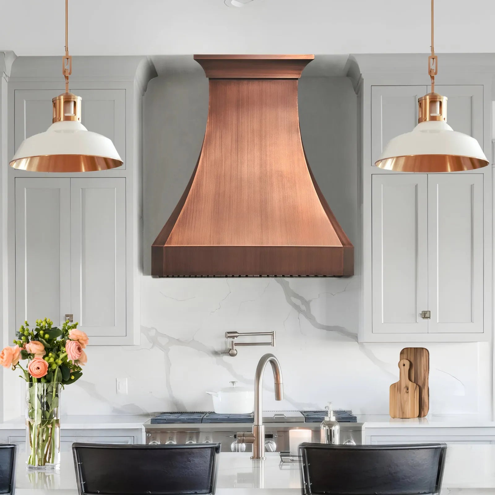 Fobest Custom Antique Copper Range Hood FCP-35-Copper Range Hood-Fobest