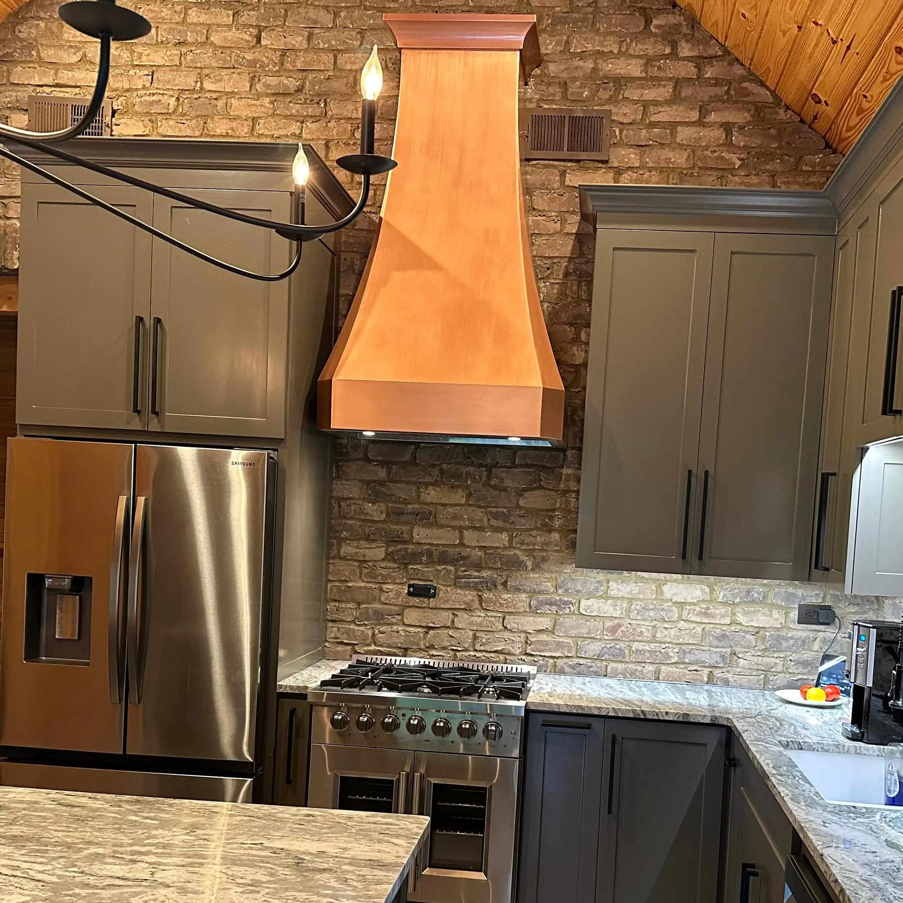 Fobest Custom Antique Copper Range Hood FCP-35-Copper Range Hood-Fobest