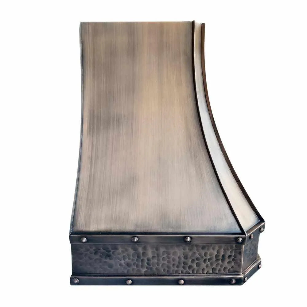Fobest Custom Antique Copper Range Hood with Apron Pattern FCP-131-Copper Range Hood-Fobest