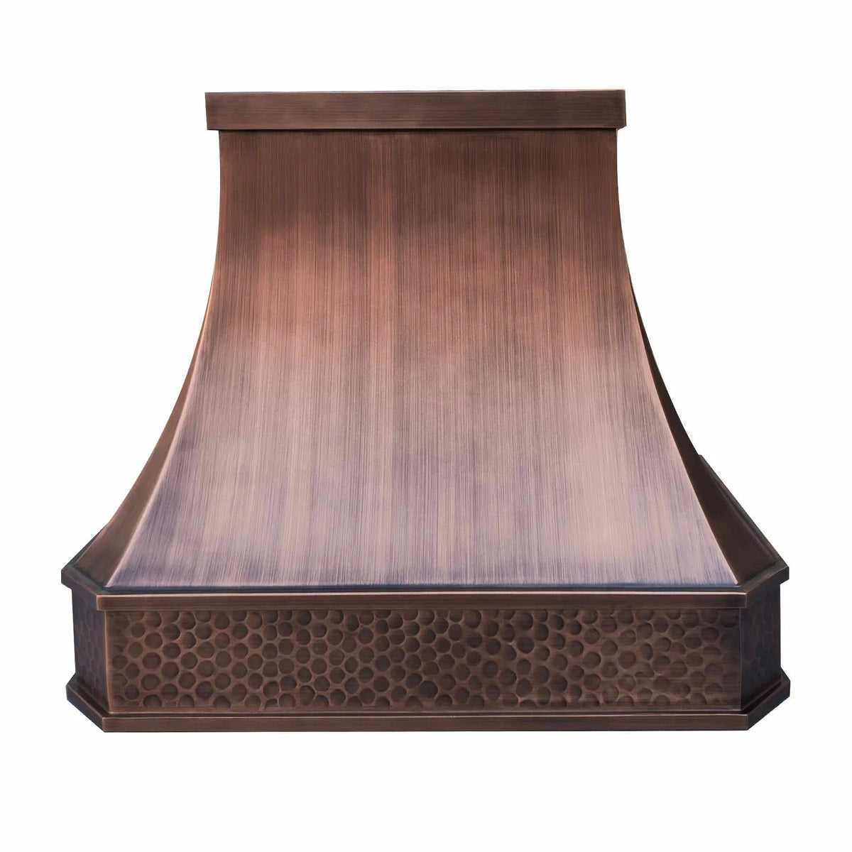Fobest Custom Antique Copper Range Hood with Crown FCP-205-Copper Range Hood-Fobest
