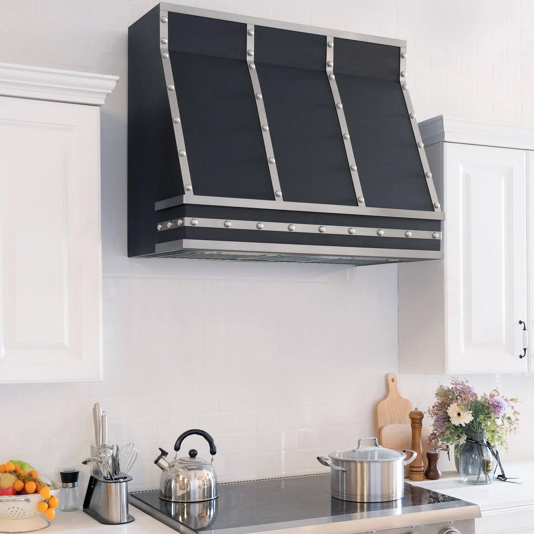Fobest Custom Black Metal Range Hood FSS-76-Stainless Steel Range Hood-Fobest