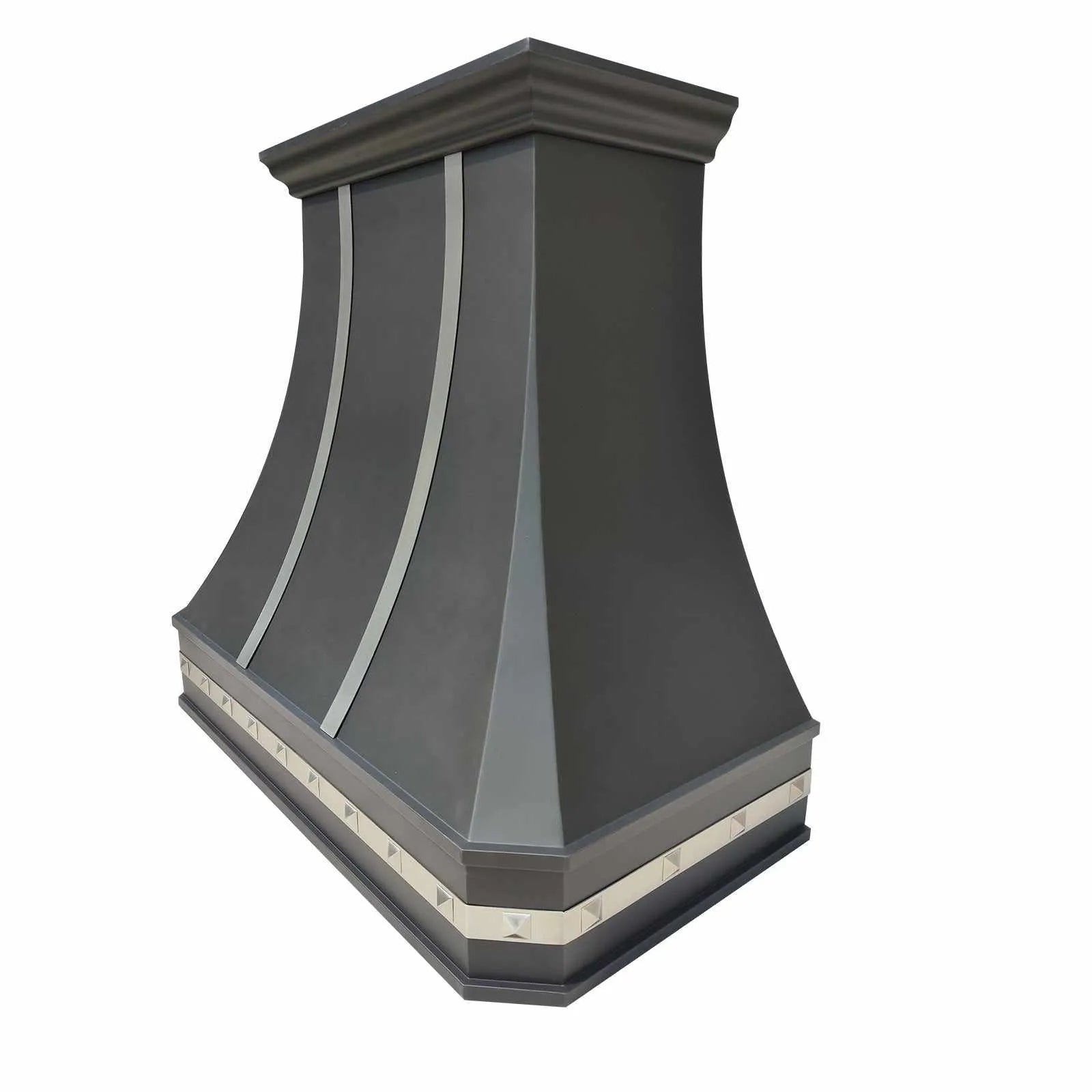 Fobest Custom Black Stainless Steel Range Hood with square rivets FSS-185-Stainless Steel Range Hood-Fobest