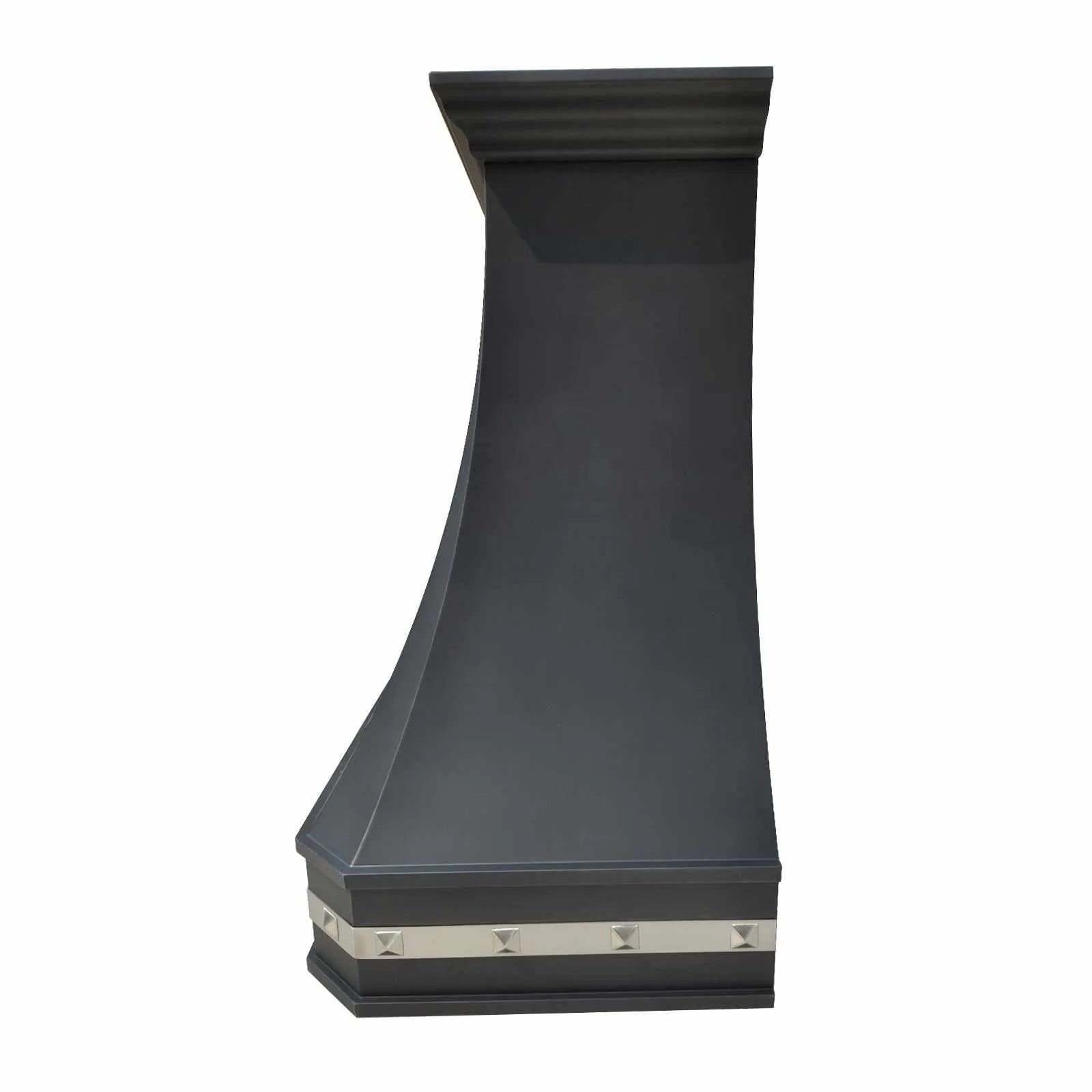 Fobest Custom Black Stainless Steel Range Hood with square rivets FSS-185-Stainless Steel Range Hood-Fobest