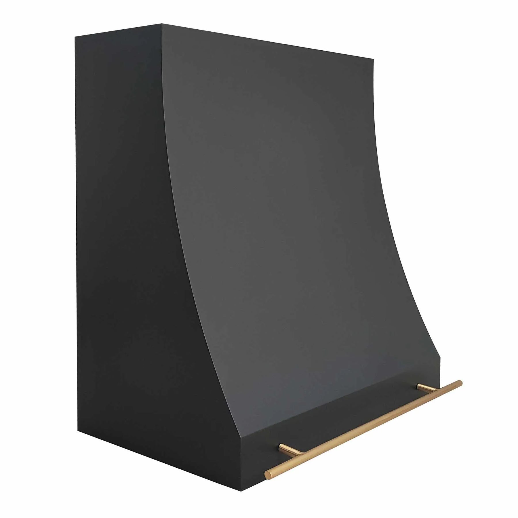 Fobest Custom Black Stove Hood with Brass Pot Rail FSS-227-Stainless Steel Range Hood-Fobest