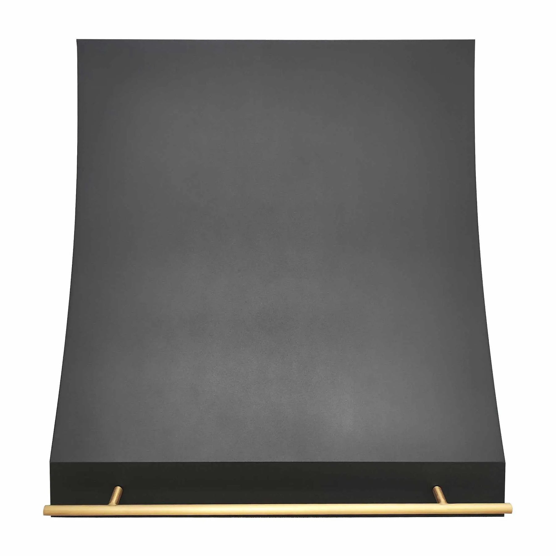 Fobest Custom Black Stove Hood with Brass Pot Rail FSS-227-Stainless Steel Range Hood-Fobest