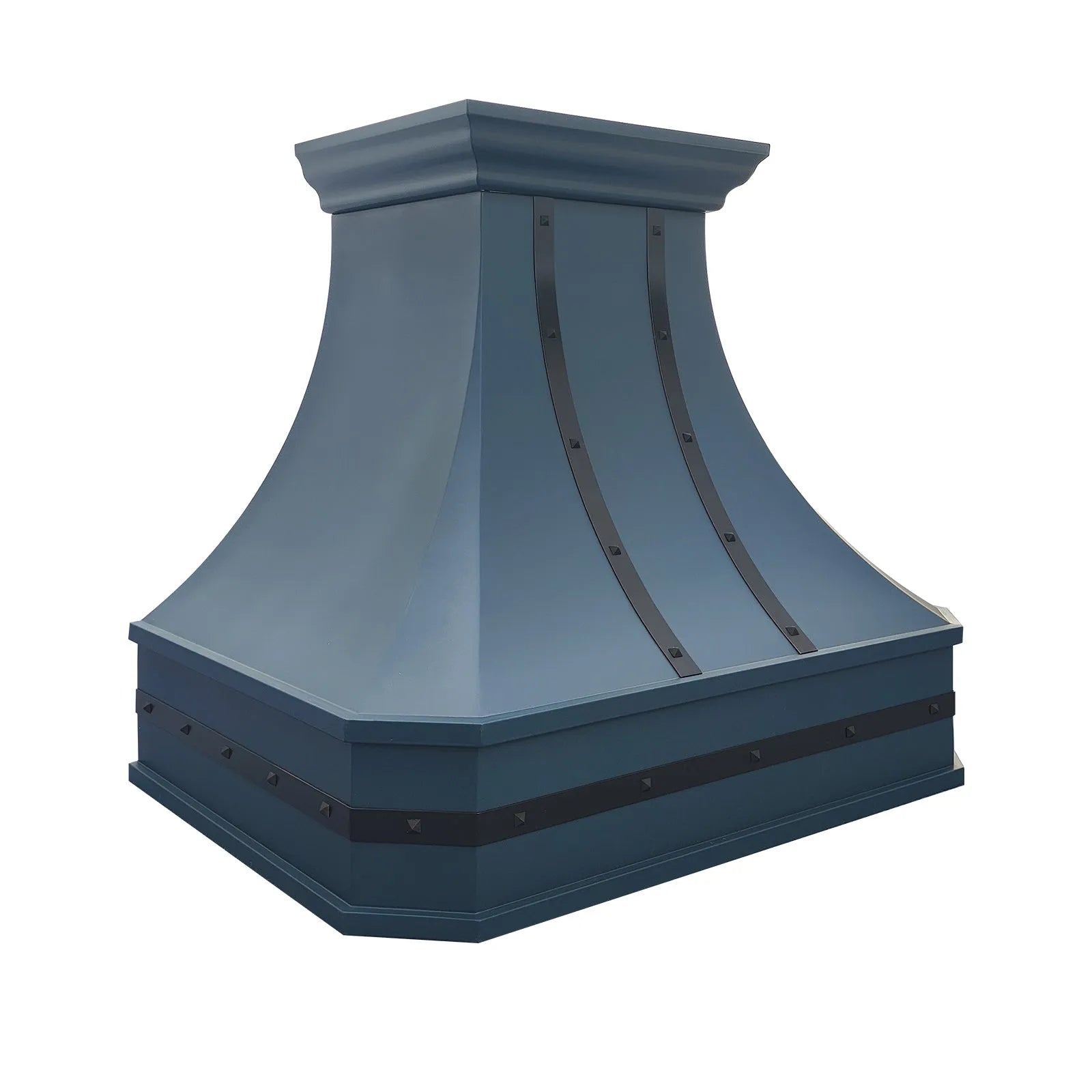 Fobest Custom Blue Range Hood with Straps FSS-422-Stainless Steel Range Hood-Fobest
