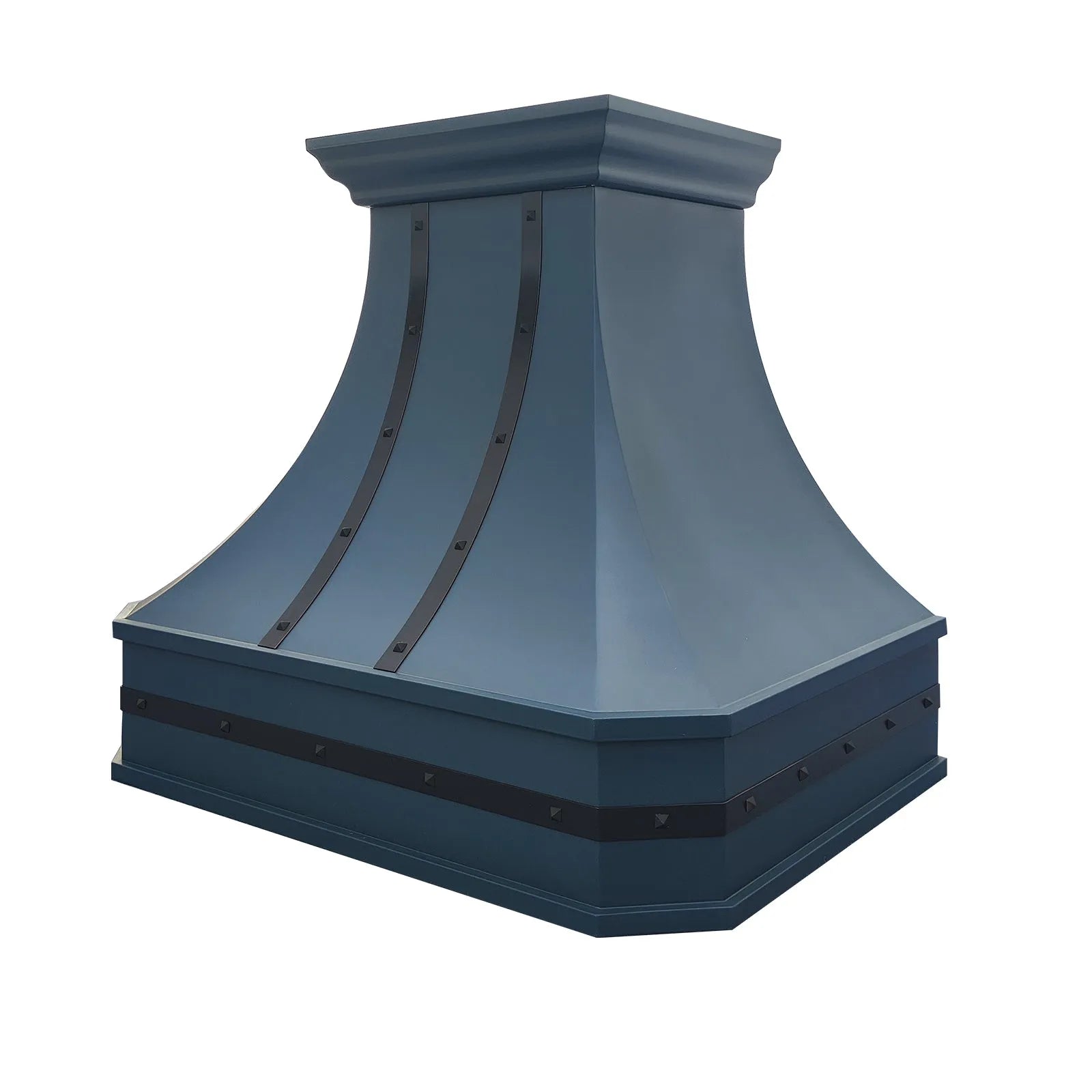 Fobest Custom Blue Range Hood with Straps FSS-422-Stainless Steel Range Hood-Fobest