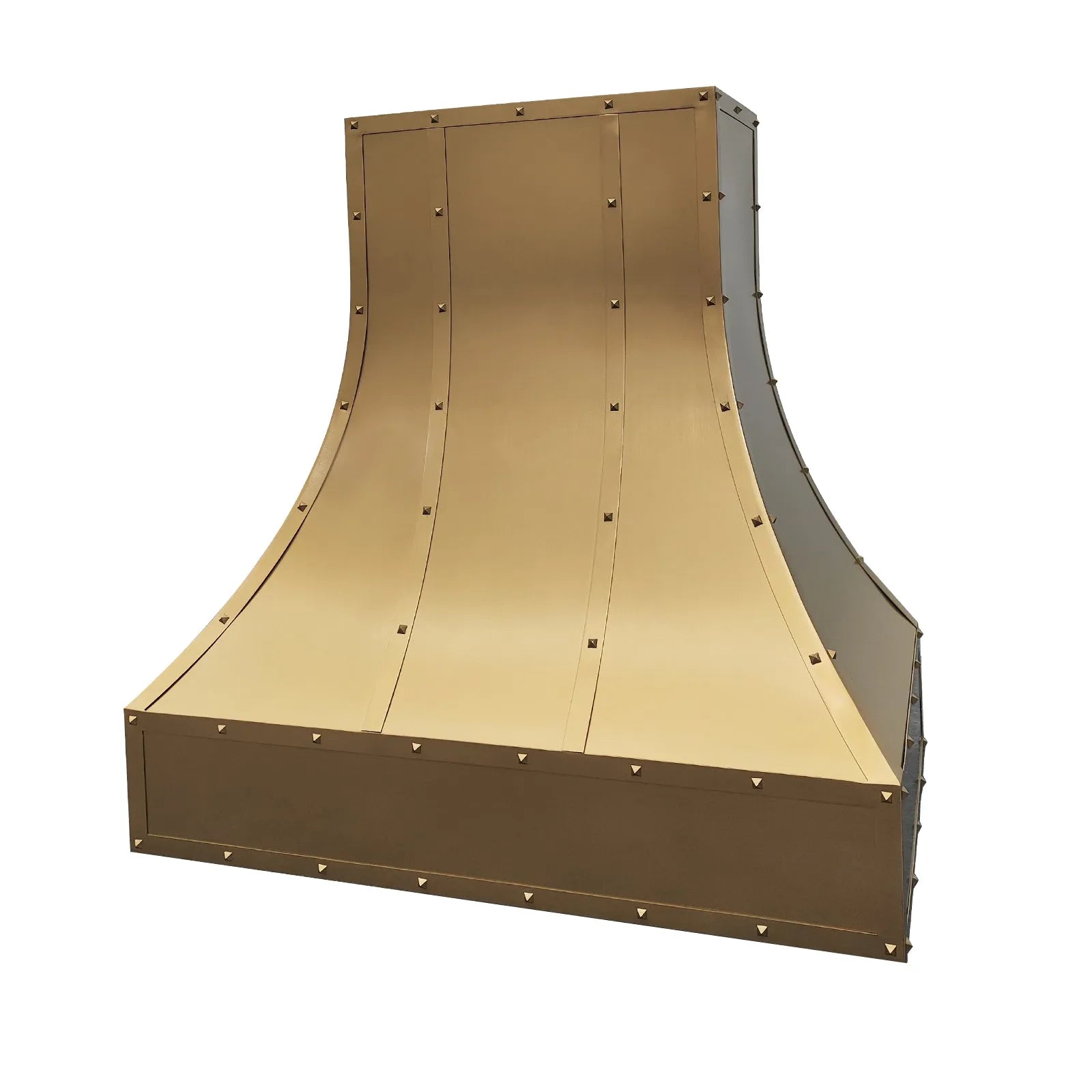 Fobest Custom Brass Hood Vent with Pyramid Rivets FSS-423-Stainless Steel Range Hood-Fobest