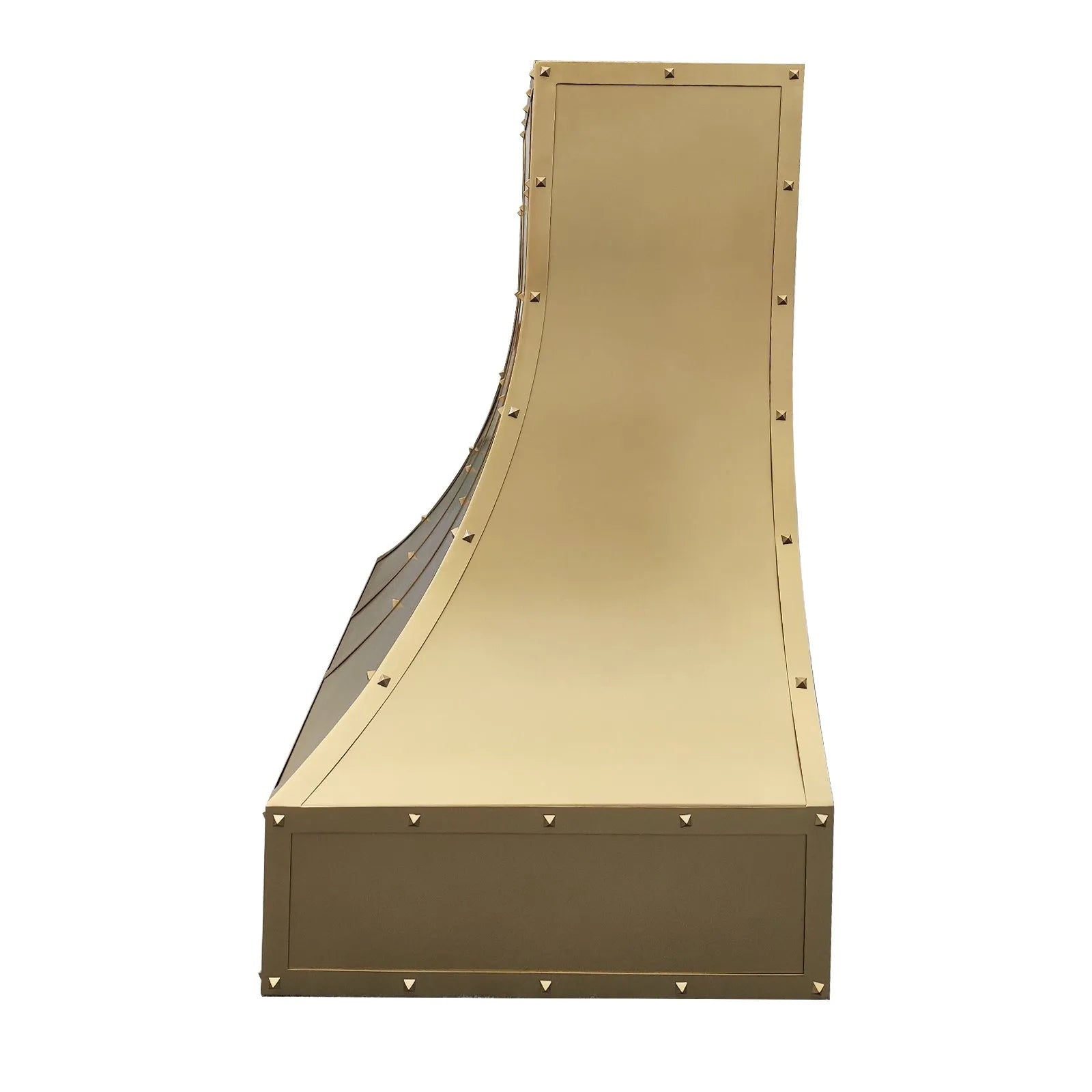 Fobest Custom Brass Hood Vent with Pyramid Rivets FSS-423-Stainless Steel Range Hood-Fobest