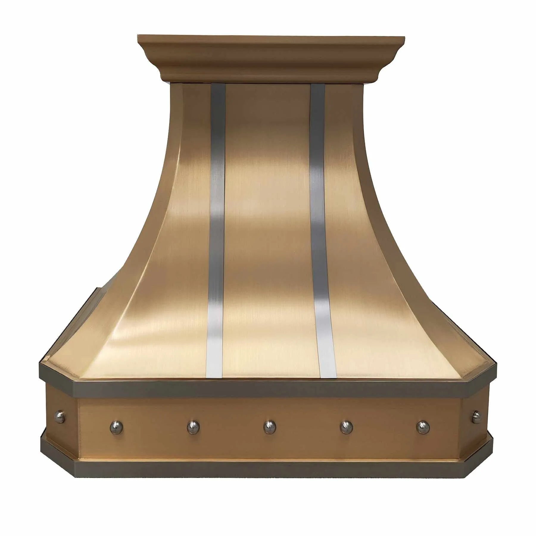 Fobest Custom Brass Kitchen Hood with Classic Curve FSS-247-Stainless Steel Range Hood-Fobest