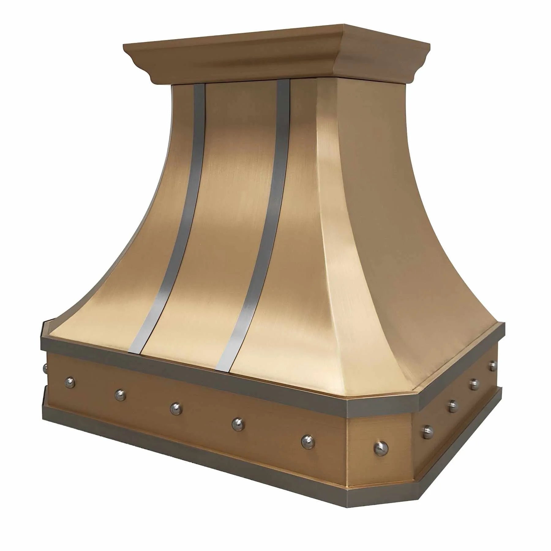 Fobest Custom Brass Kitchen Hood with Classic Curve FSS-247-Stainless Steel Range Hood-Fobest