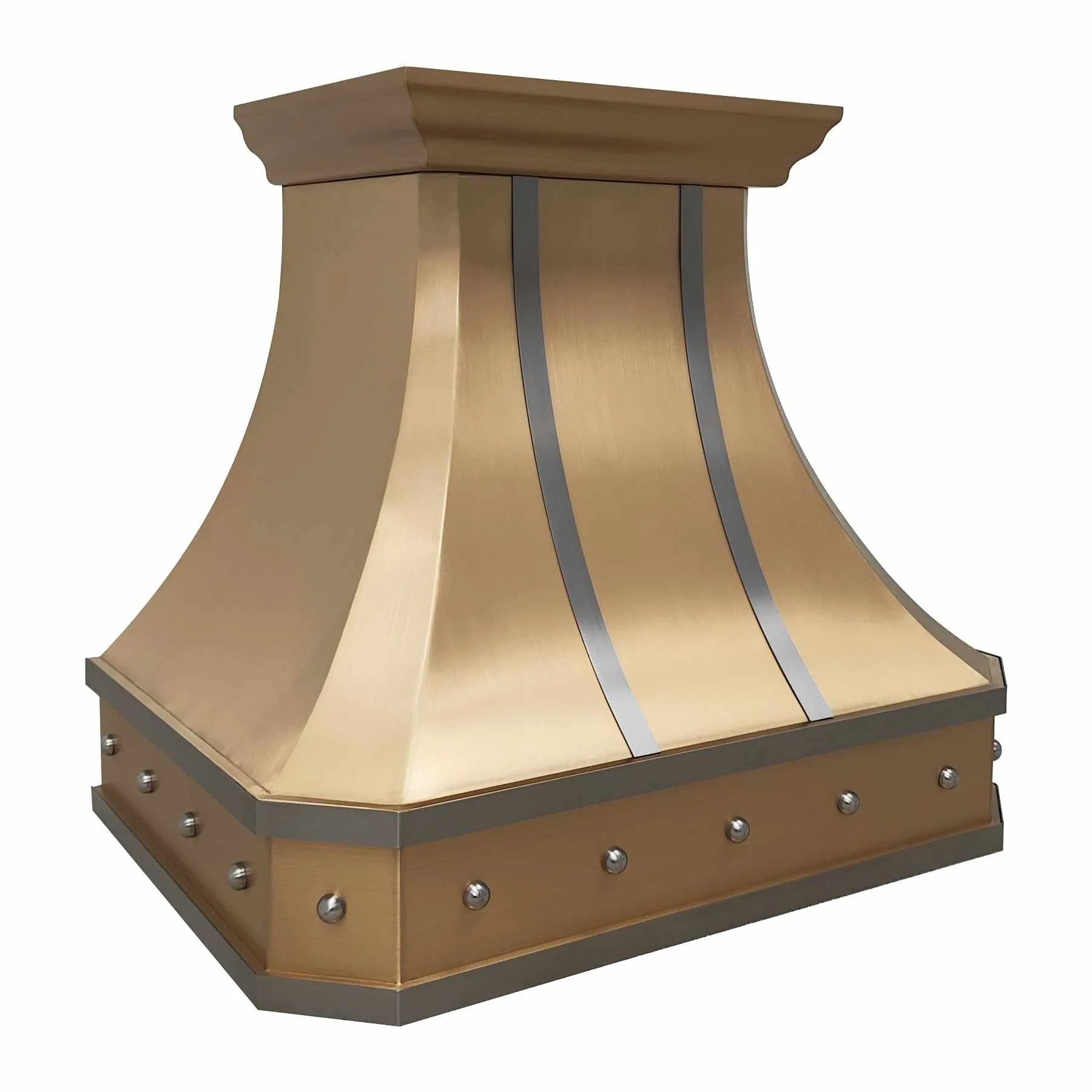 Fobest Custom Brass Kitchen Hood with Classic Curve FSS-247-Stainless Steel Range Hood-Fobest