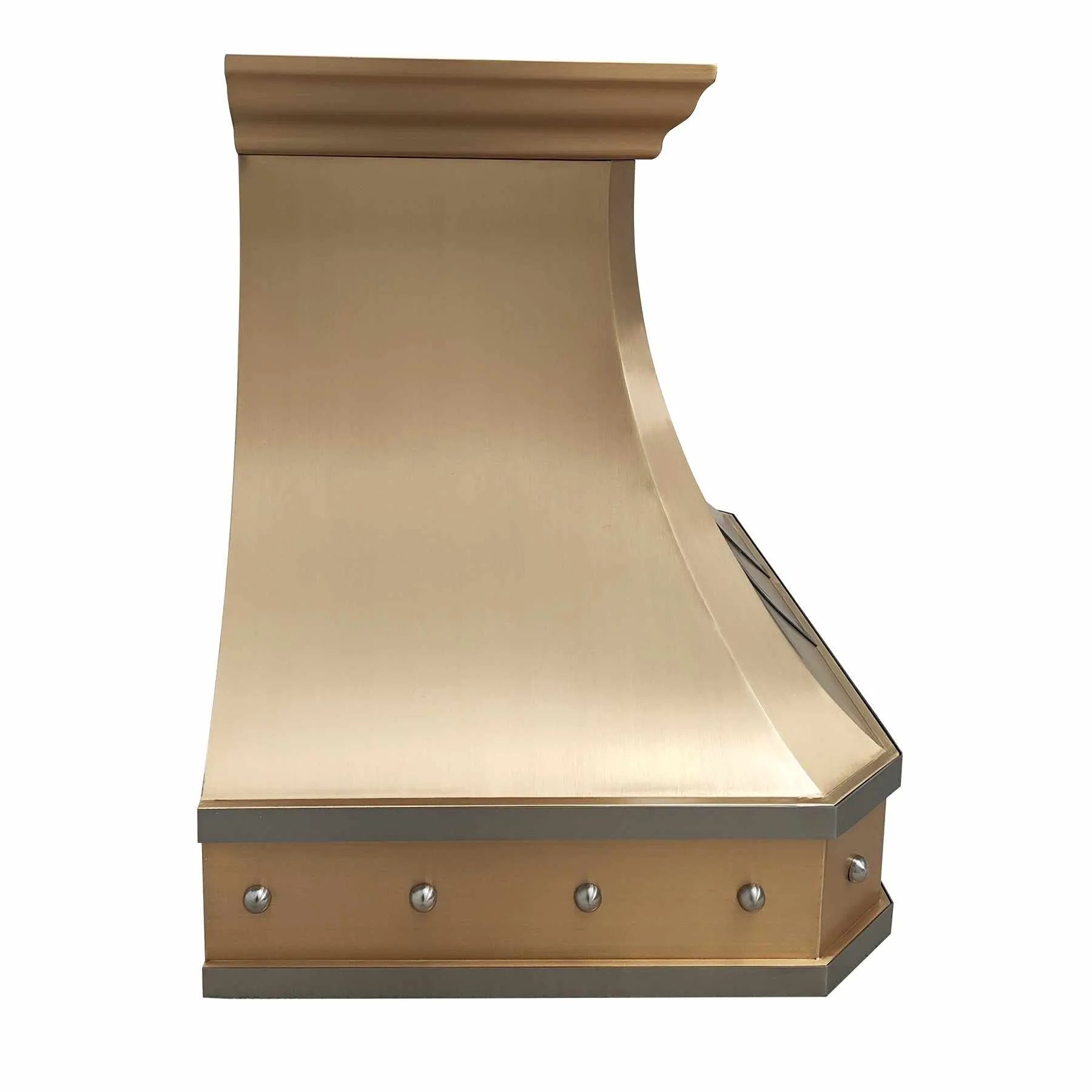 Fobest Custom Brass Kitchen Hood with Classic Curve FSS-247-Stainless Steel Range Hood-Fobest